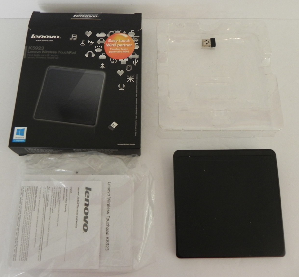 Lenovo K5923 Wireless Touchpad in Box with Manual - Tested Working