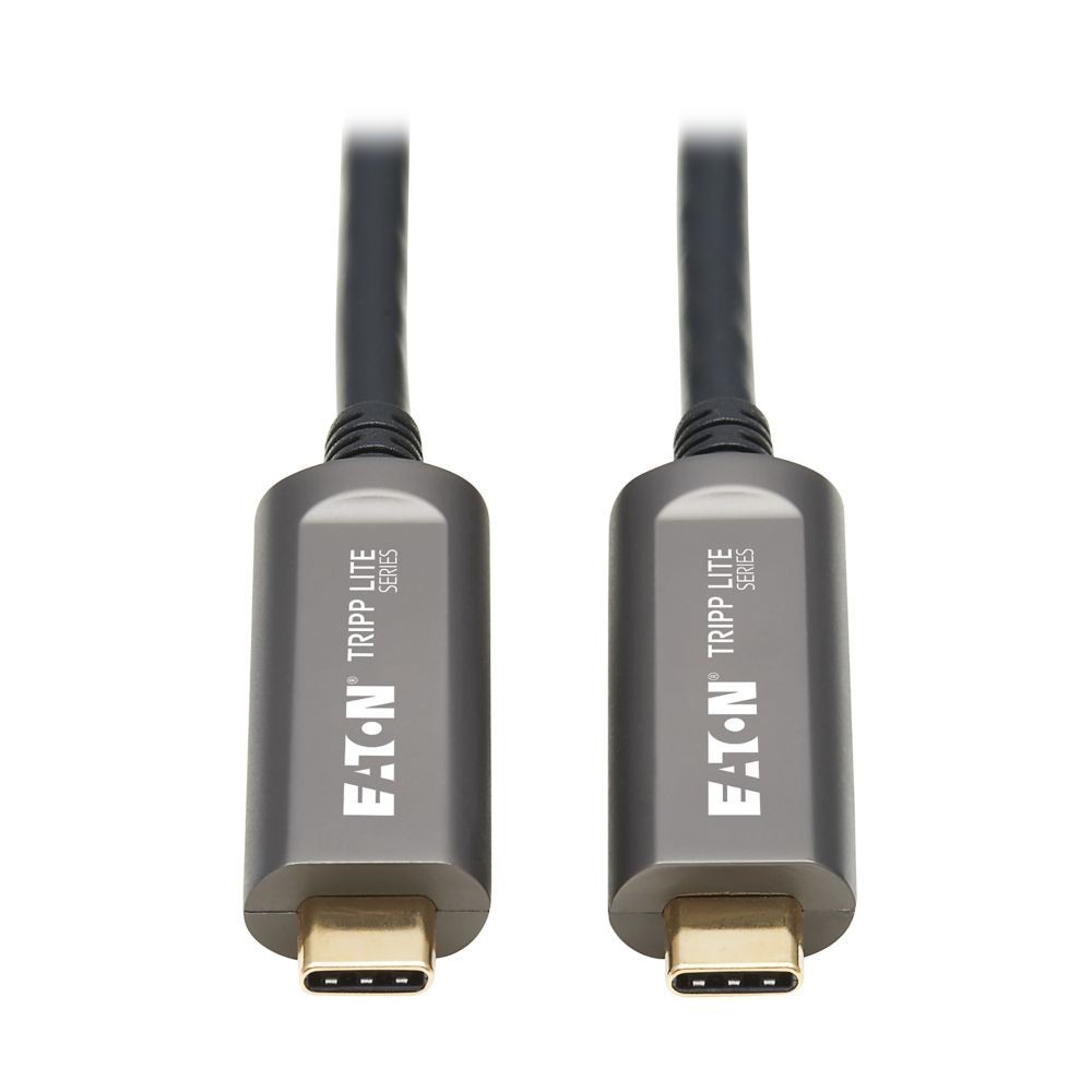 Tripp Lite U420F-10M-D3 USB-C 3.2 Gen 2 (10 Gbps) Optical Cable Black, 10 m