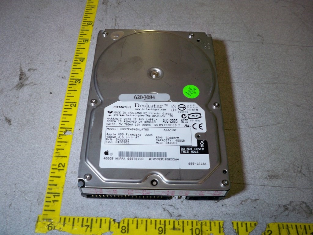 Hitachi HDS724040KLAT80 620-3084 Hard Drive 3.5" IDE 400GB 