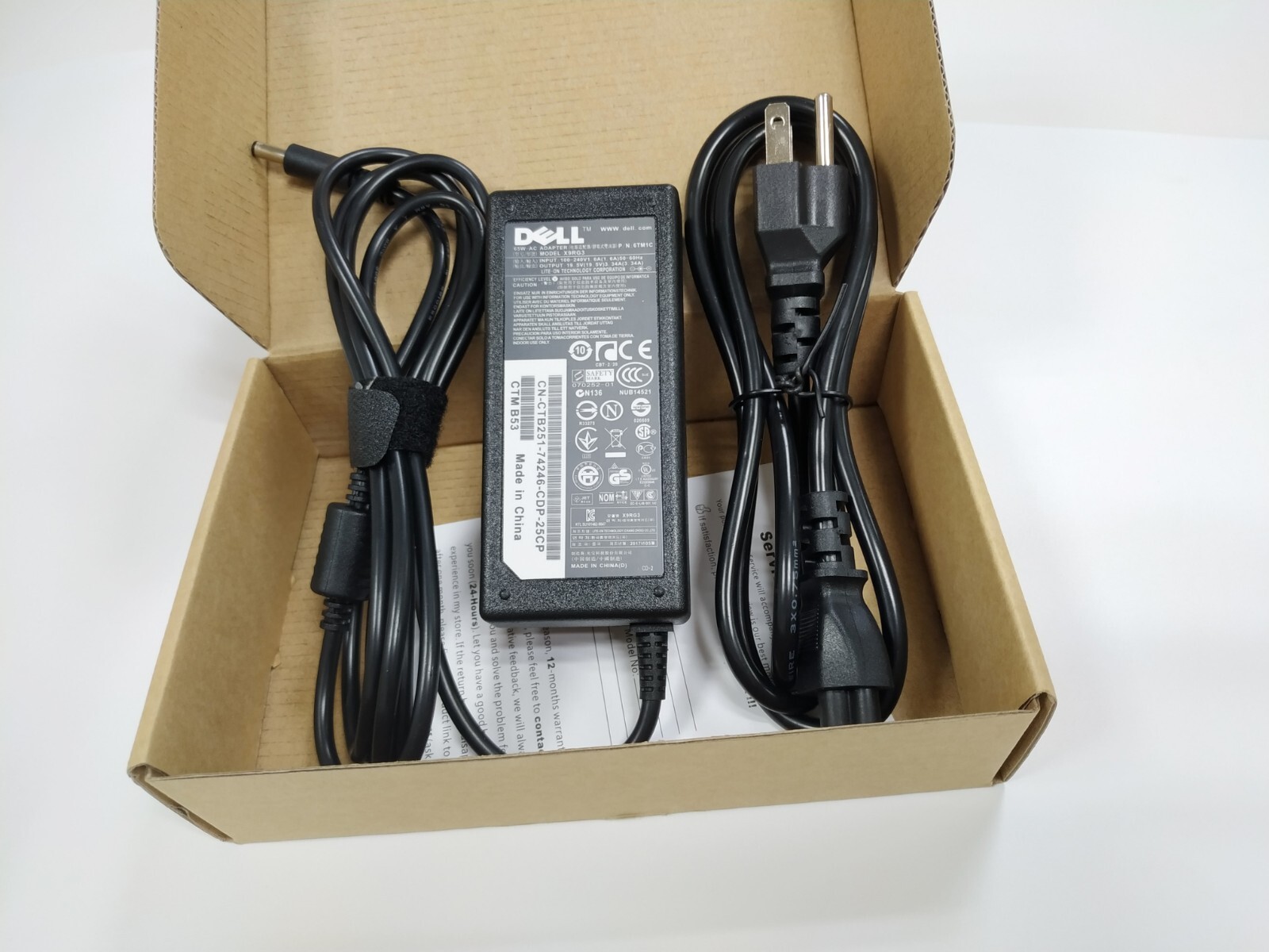 Genuine 65W Charger AC Adapter For Dell Inspiron 14 15 5000 7000 0G6J41 0MGJN9