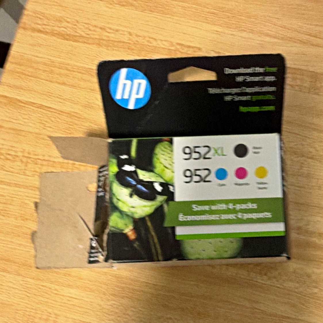 HP 952XL/952 Genuine/Original Inkjet Ink Cartridges 4-Pack Black CMY
