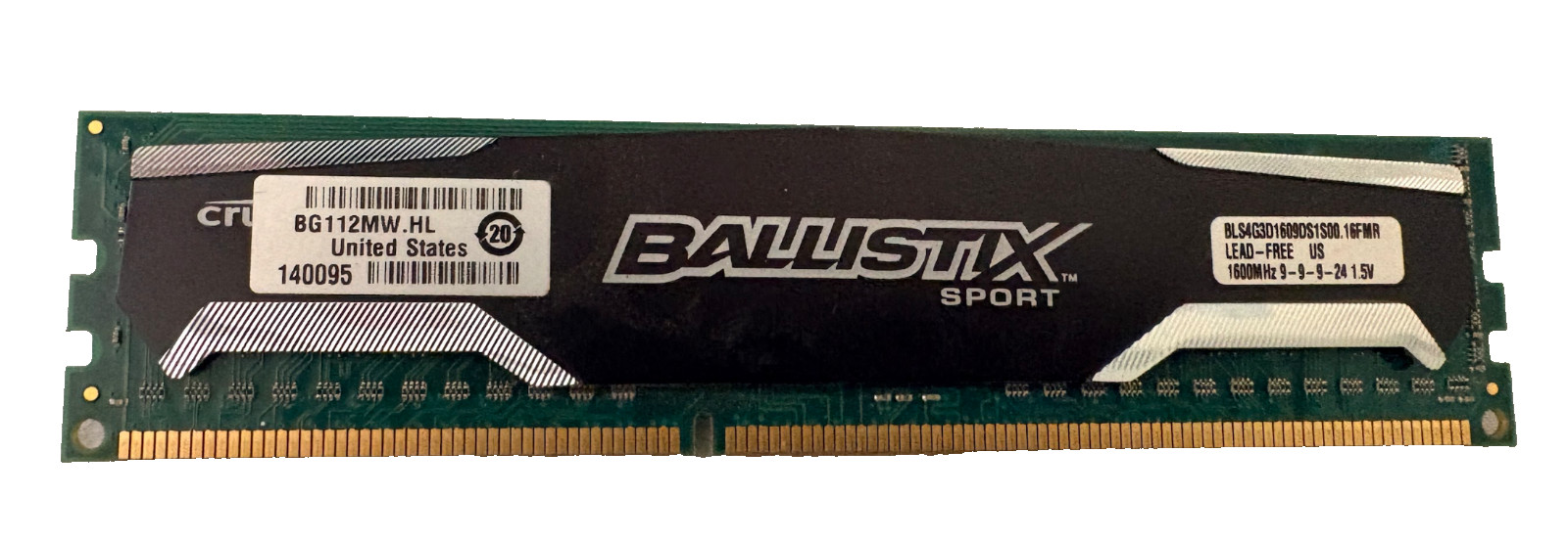 Crucial Ballistix Sport 4GB DDR3-1600 PC3-12800 RAM BLS4G3D1609DS1S00 Tested