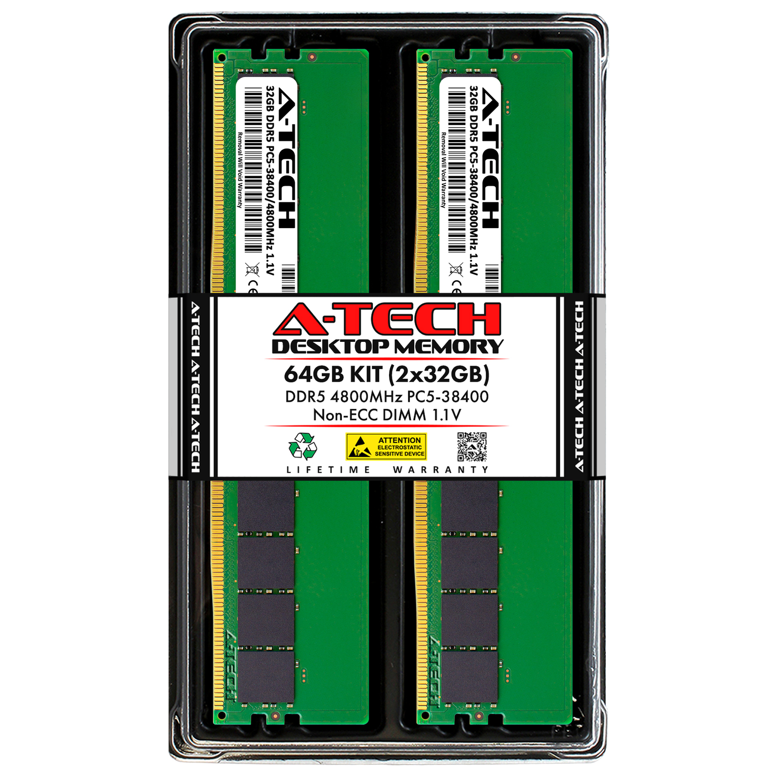 64GB 2x 32GB DDR5-4800 ASRock Z690D4U-2L2T Memory RAM