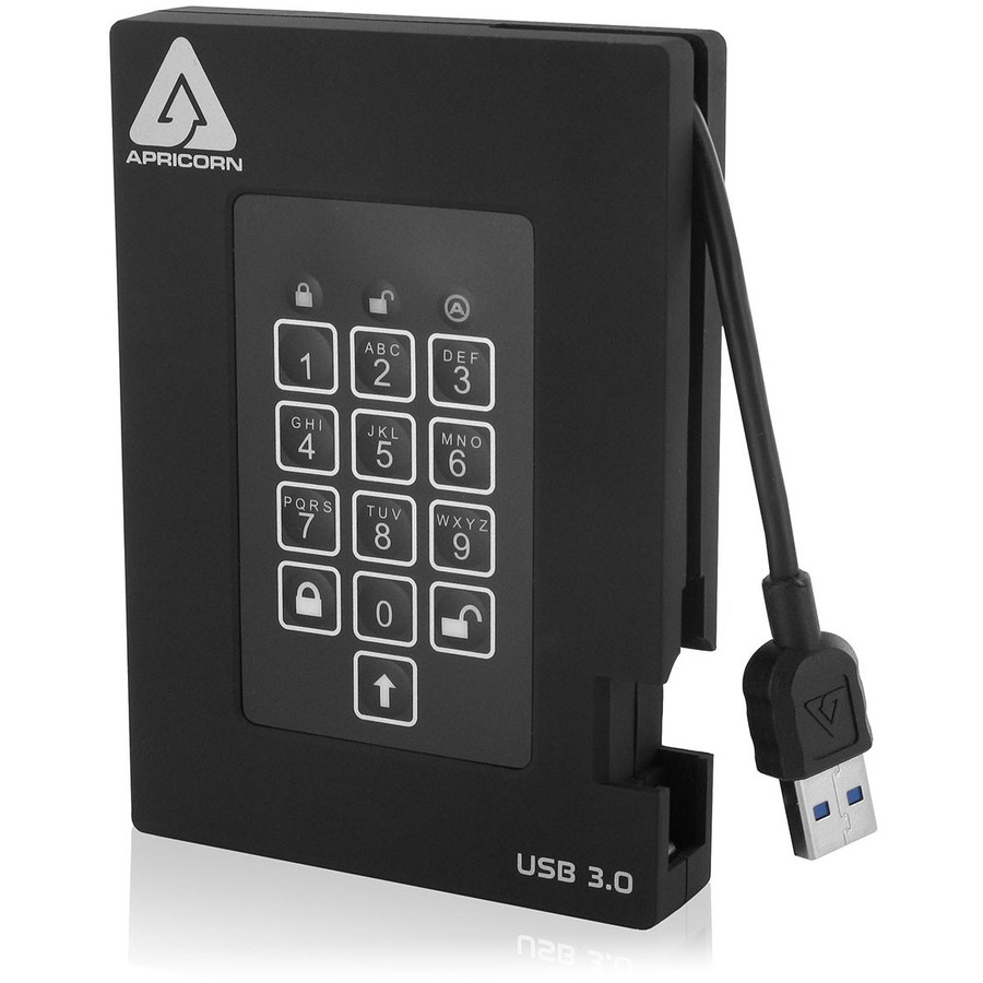 Apricorn Aegis Padlock A25-3PL256-1000F 1 TB Portable Rugged Hard Drive -