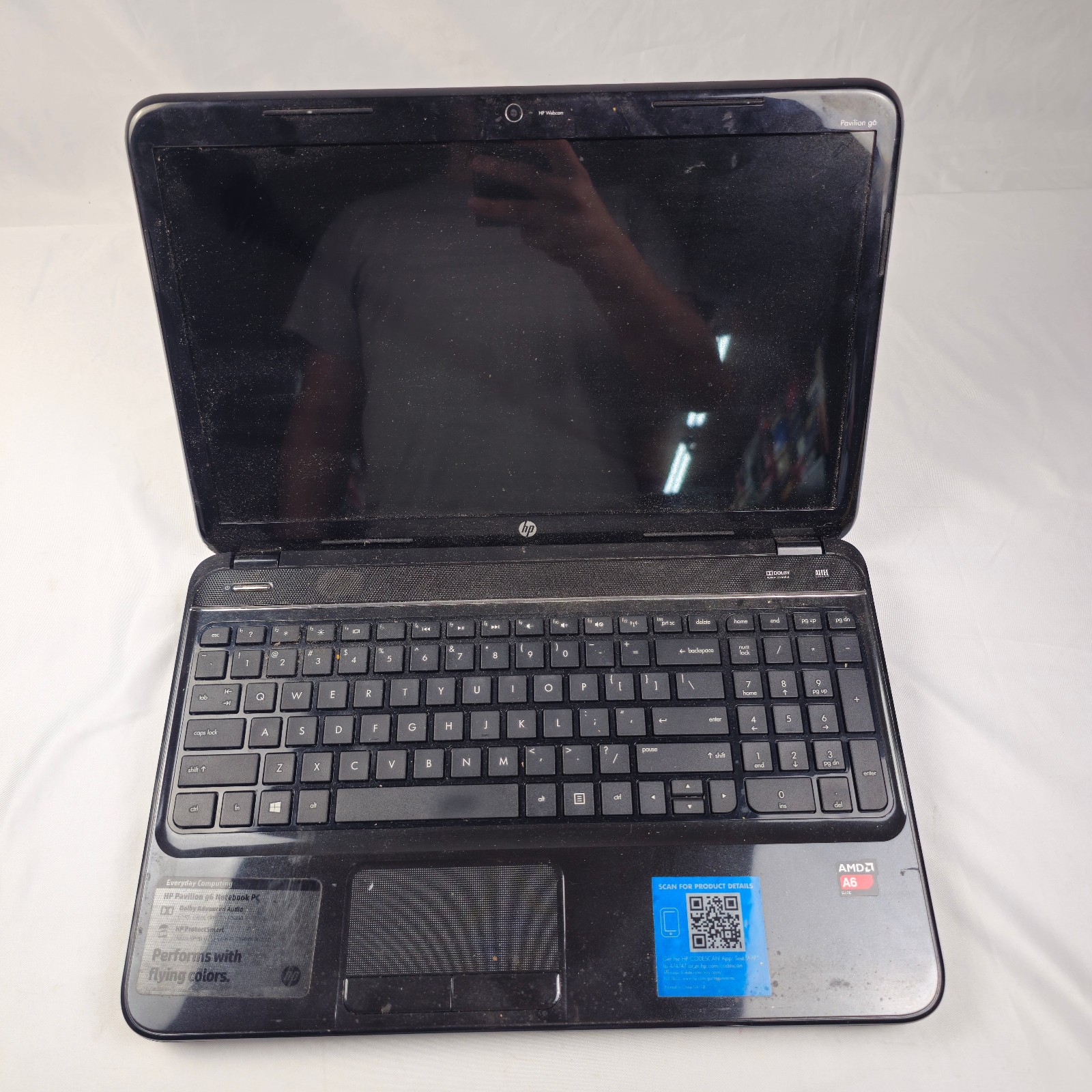 HP Pavilion g6-2235us 15.6" Laptop AMD A6  PARTS ONLY Untested Windows 8