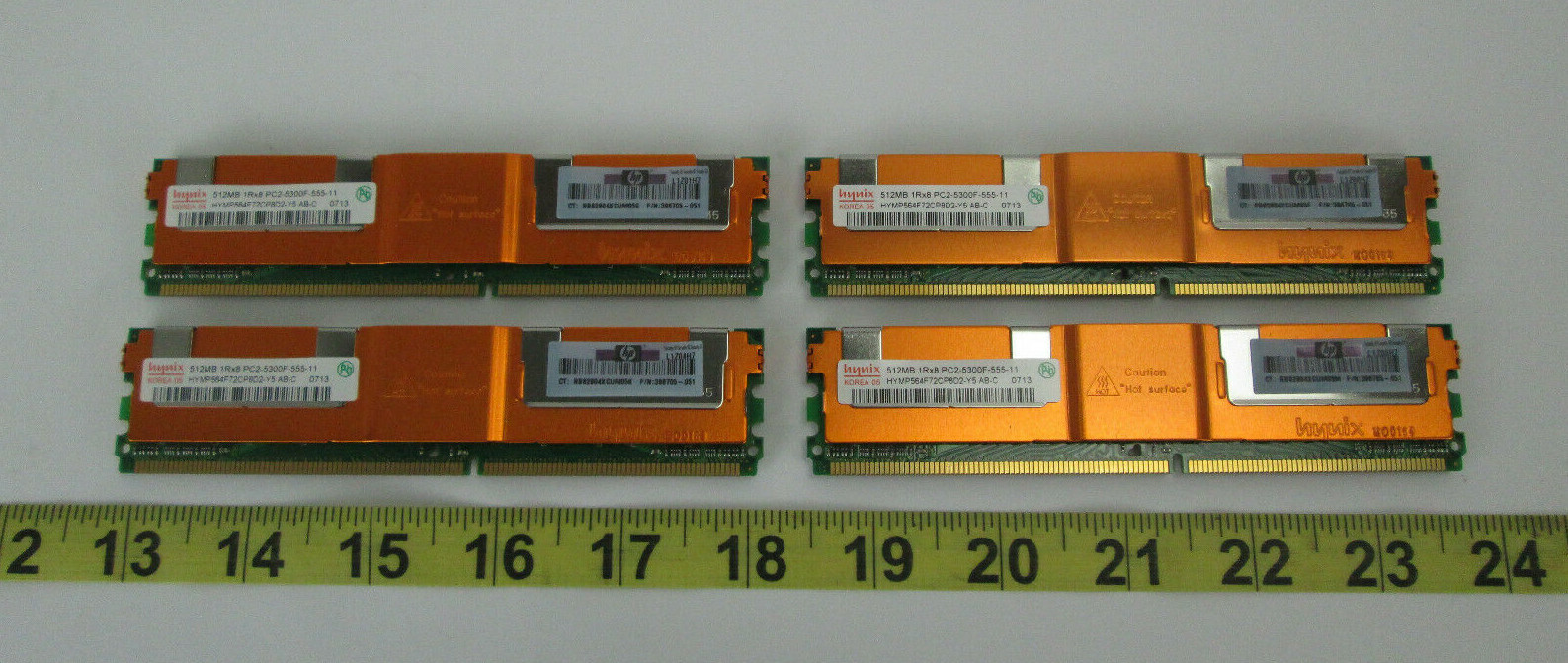 Lot of 4 Hynix Memory RAM HYMP564F72CP8D2-Y5 AB-C 512MB 1Rx8 PC2-5300F-555-11