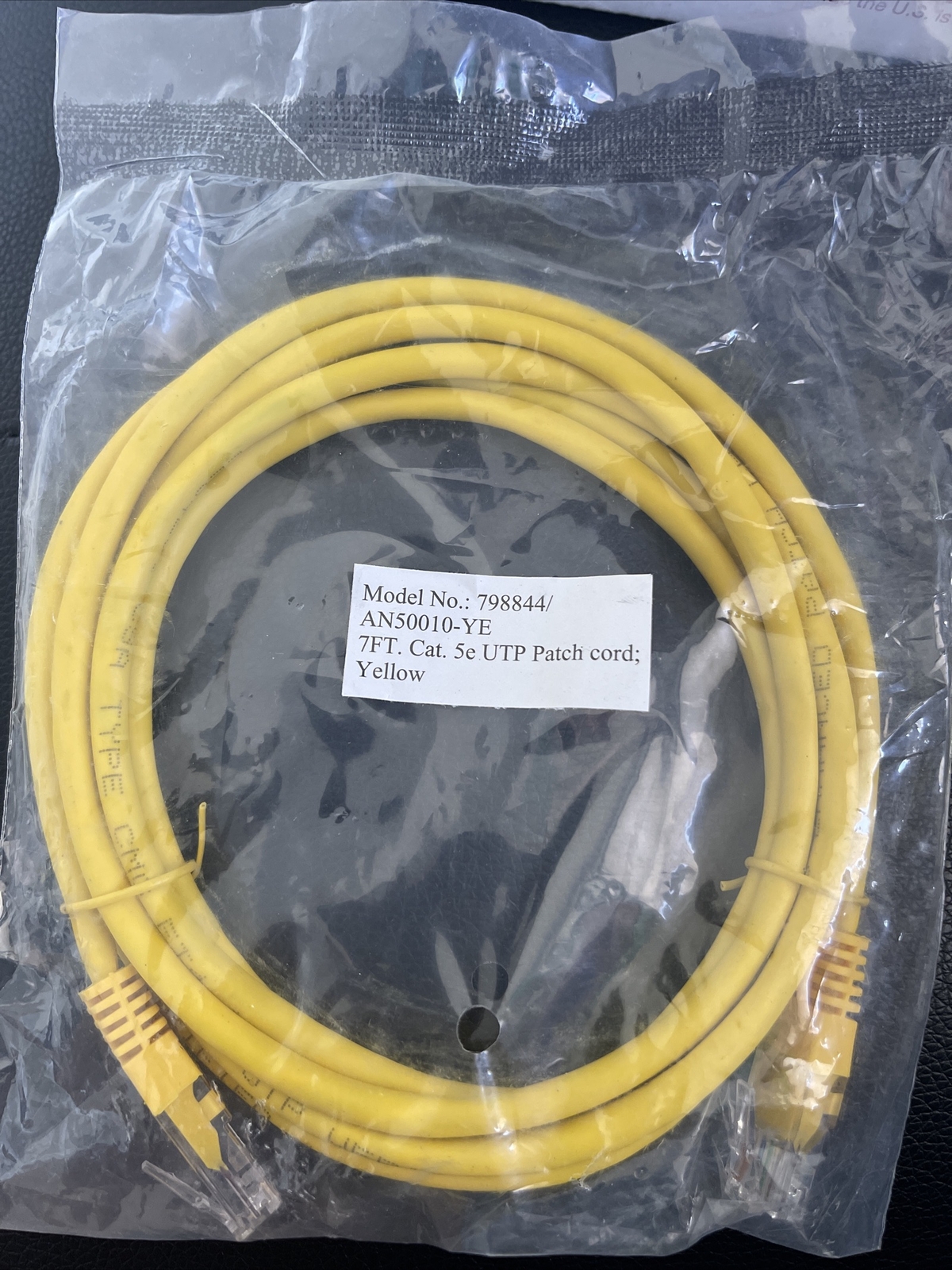 Yellow Cat 5 3 Ft Ethernet LAN Patch Cord Network Cable Cat5