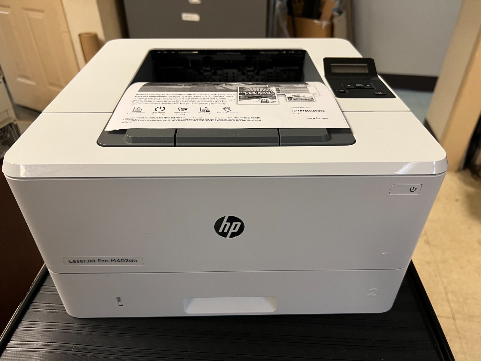 95-99% Life Left HP LaserJet Pro M402DN Monochrome Printer, below 25K Prints
