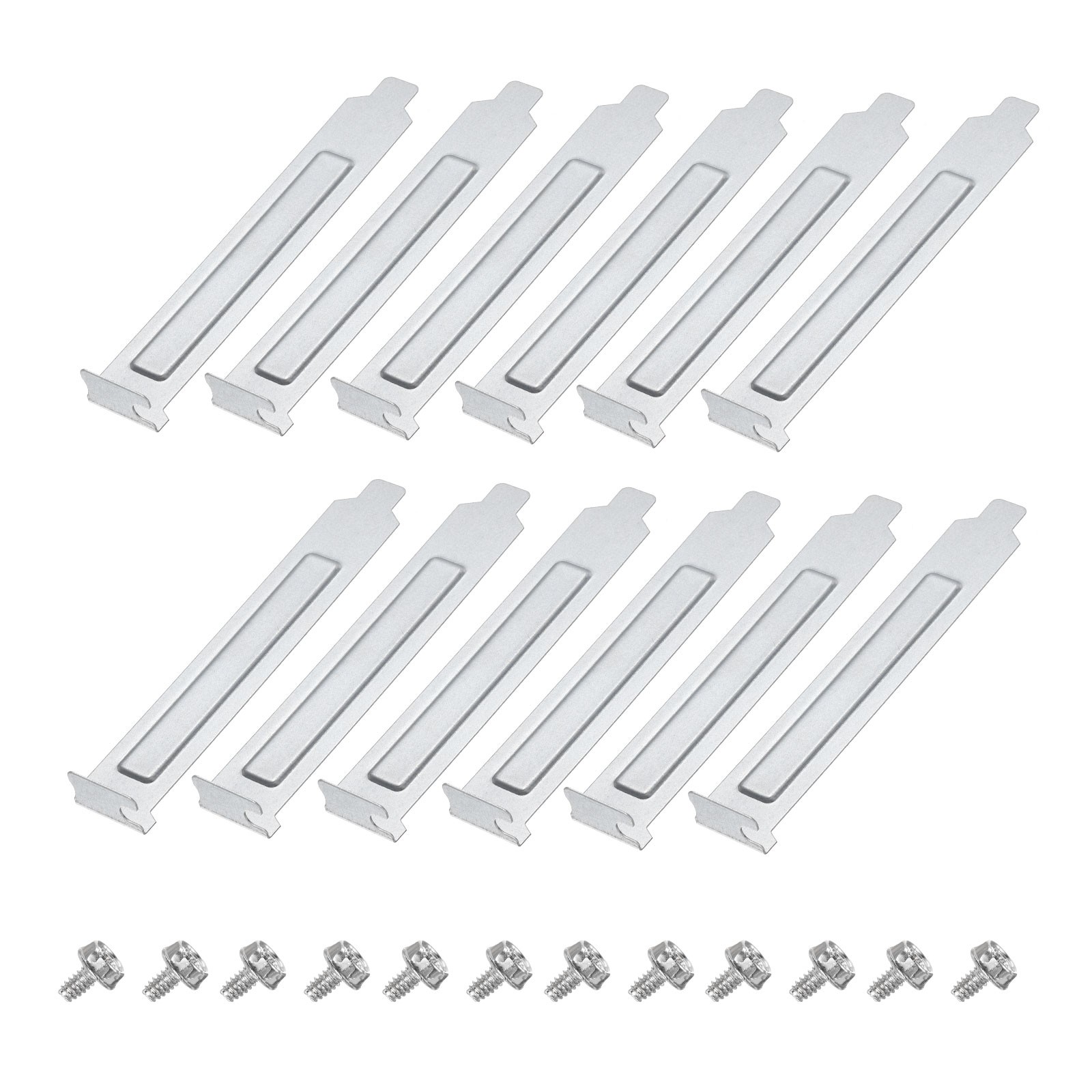 12PCS Silvery PCI Slot Cover Dust Filter Ventilation Deflector