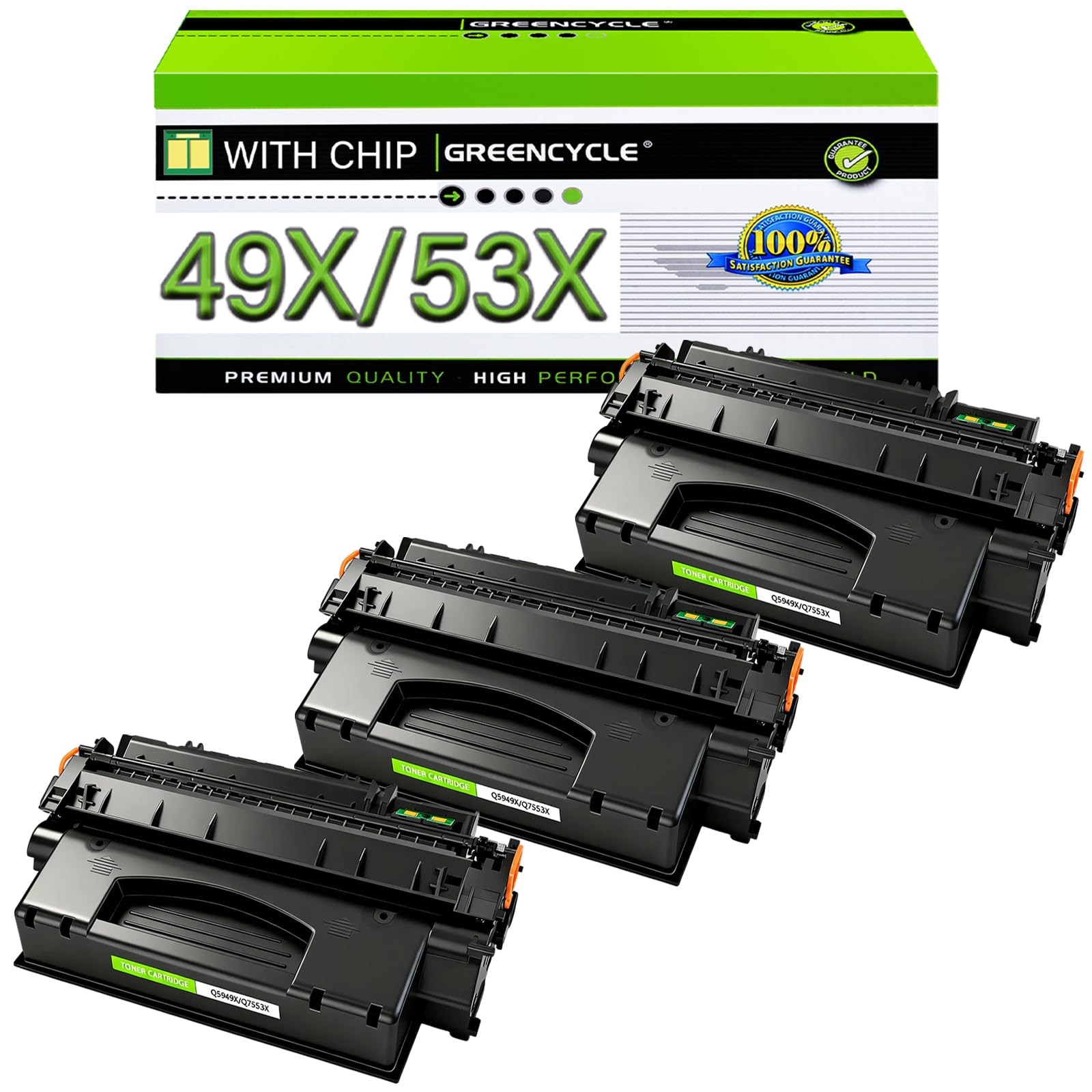 Greencycle 49X 53X Toner Cartridge Compatible HP 49X Q5949X 53X Q7553X 1320 3