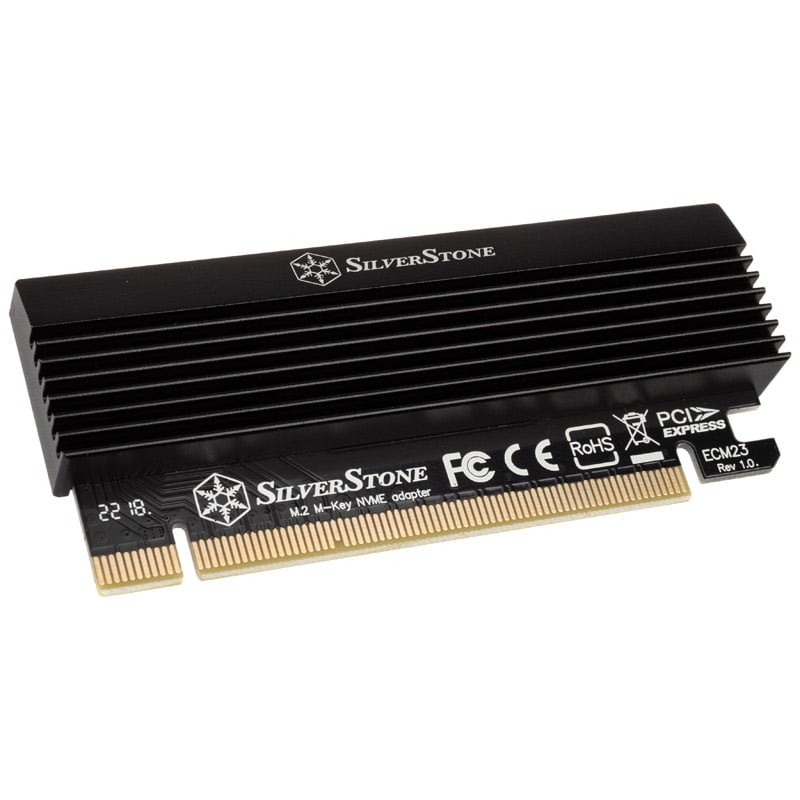 SilverStone SST-ECM23 PCI-E x4 to M.2 Adapter with Heatsink Cooler