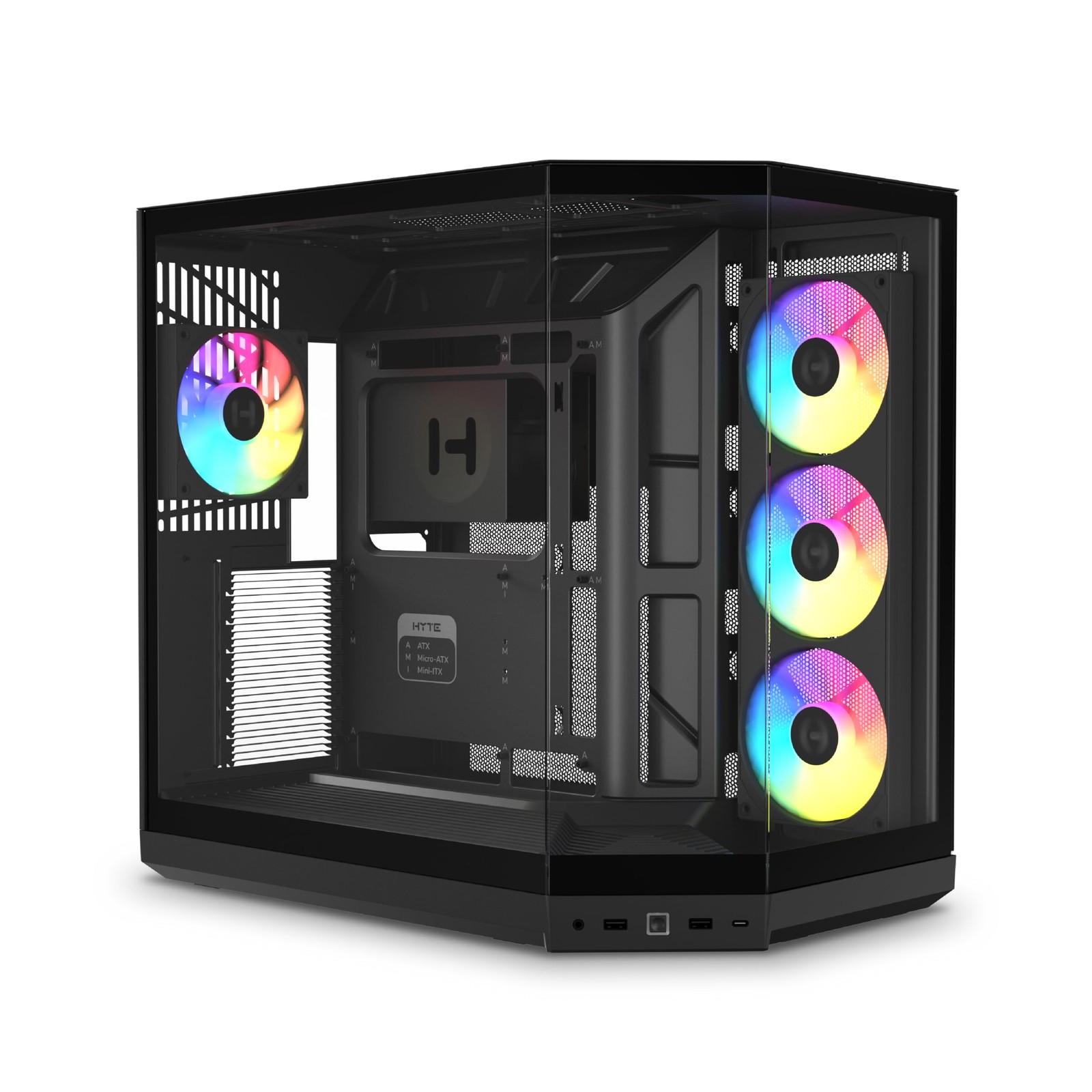 Hyte CSHYTEY50RGBBB Y50 RGB Mid-Tower Case Pitch Black