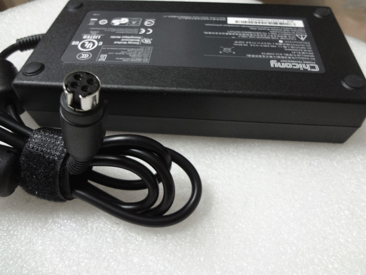 OEM Original 4-PIN Chicony 230W 19.5V 11.8A Sager Slim AC Adapter Power Charger