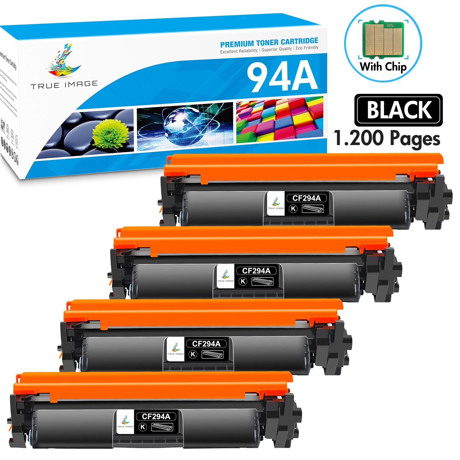 4PK CF294A 94A Toner Cartridge for HP LaserJet Pro M118dw MFP M148dw M148fdw
