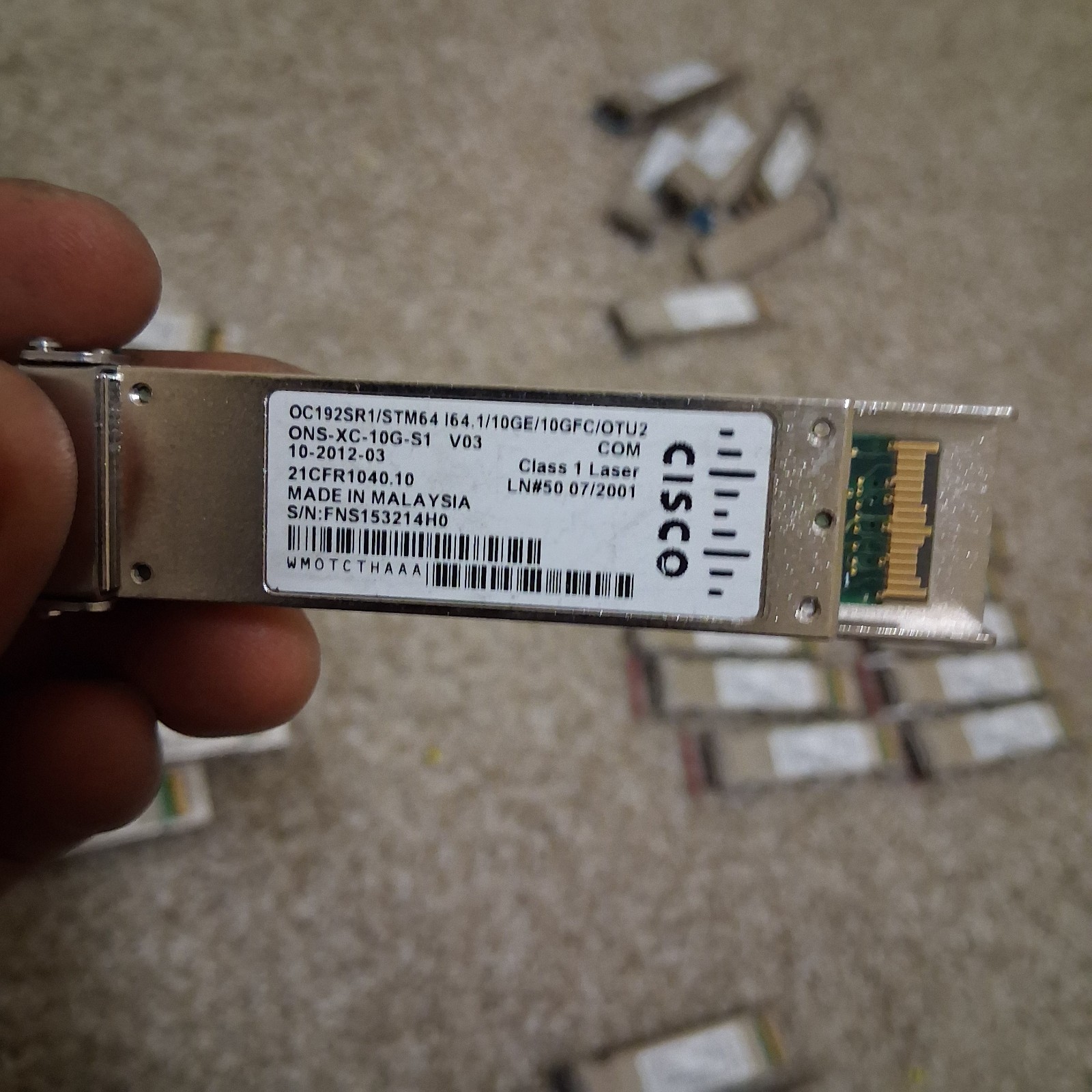 Lot Of 10 ORIGINAL Cisco | ONS-XC-10G-S1 |  10GE-LR/10GFC Transceiver Module