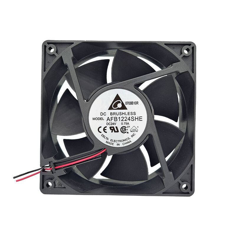Delta AFB1224SHE 12038 DC24V 0.75A 2-pin large air volume inverter cooling fan