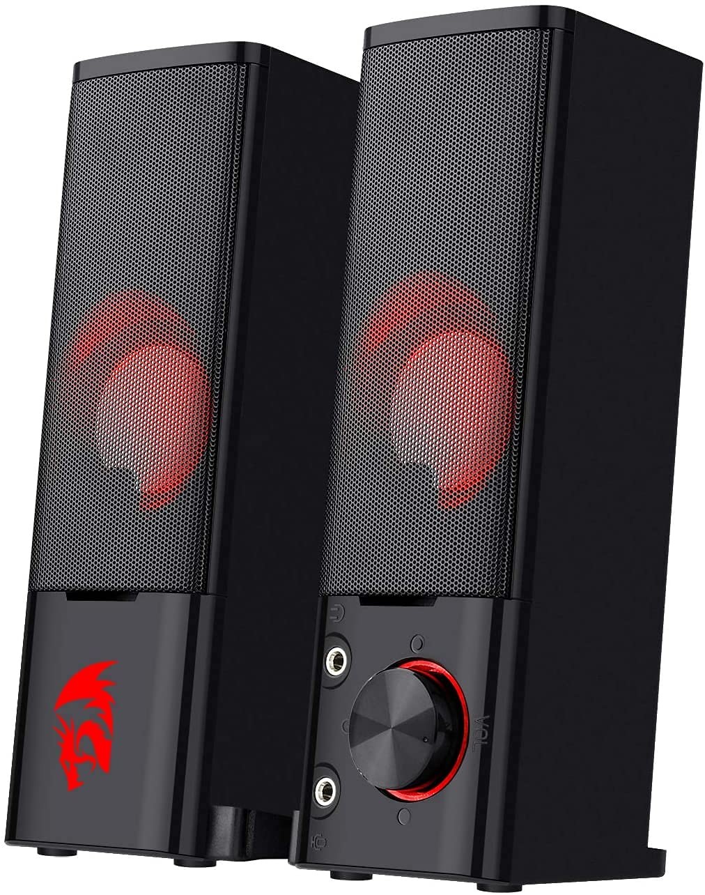 Redragon GS550 PC Gaming Speakers 2.0 Channel Stereo Enhanced Sound, Black