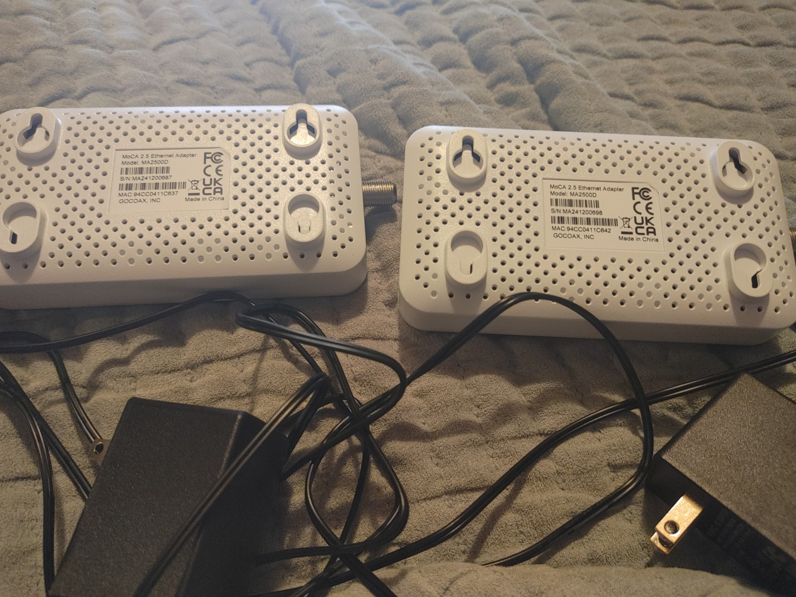 goCoax MA2500D 2.5Gbps MoCA Ethernet Adapters set of them
