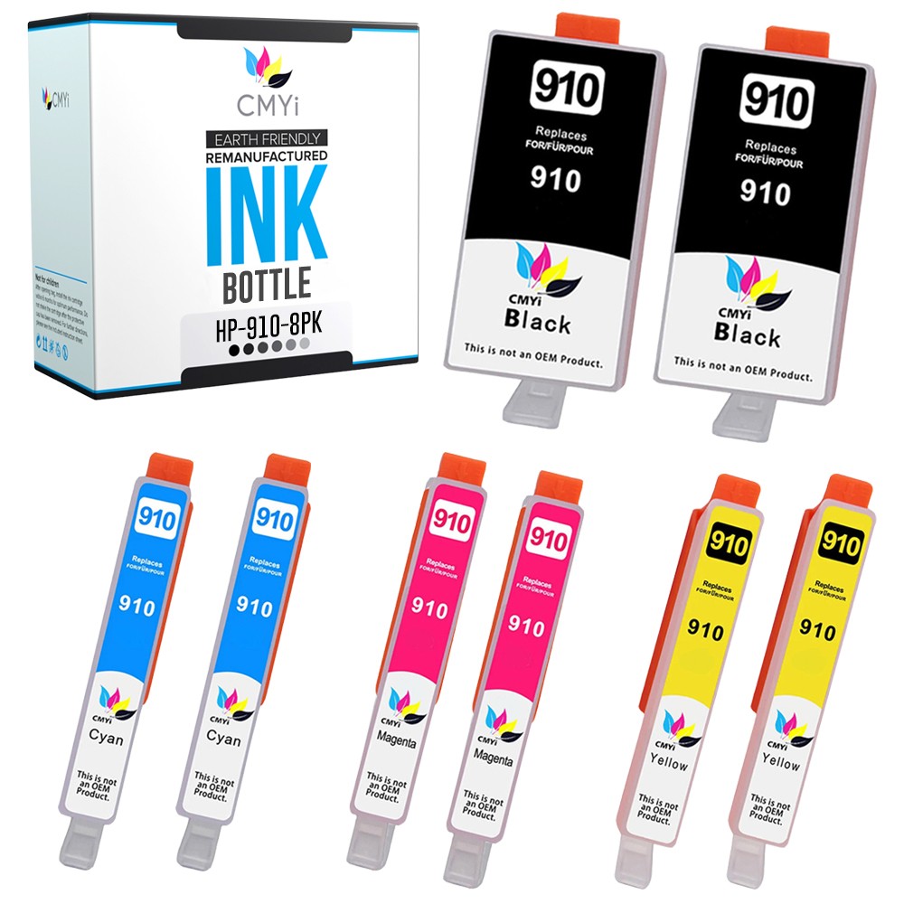 CMYi 8PK Compatible HP 910 Printer Cartridges for OfficeJet 8010 8015 8018 8022