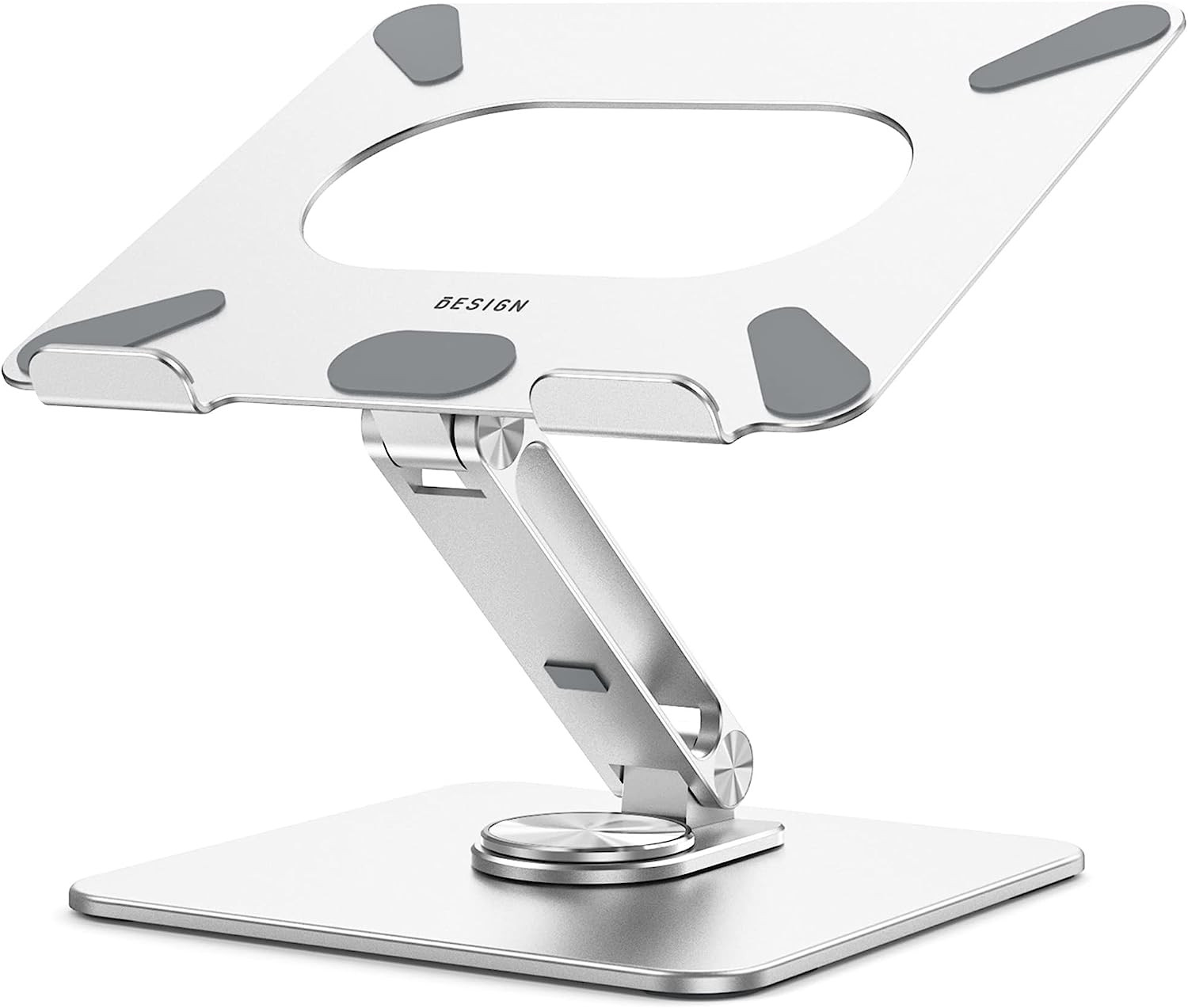 LSX7 Laptop Stand with 360 Rotating Base, Ergonomic Adjustable Notebook