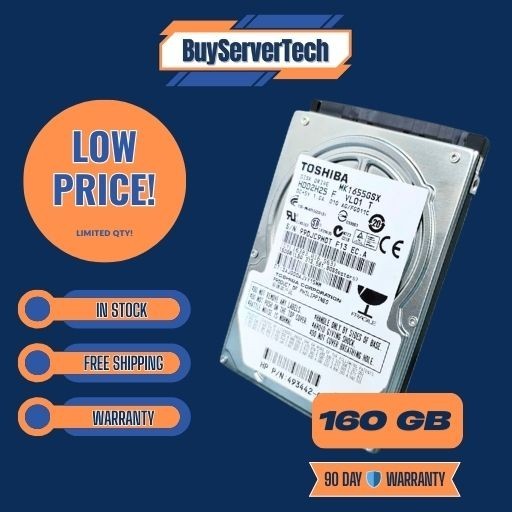 TOSHIBA MK1655GSX 160GB 5400RPM 3Gb/s 2.5" SATA Hard Drive laptop