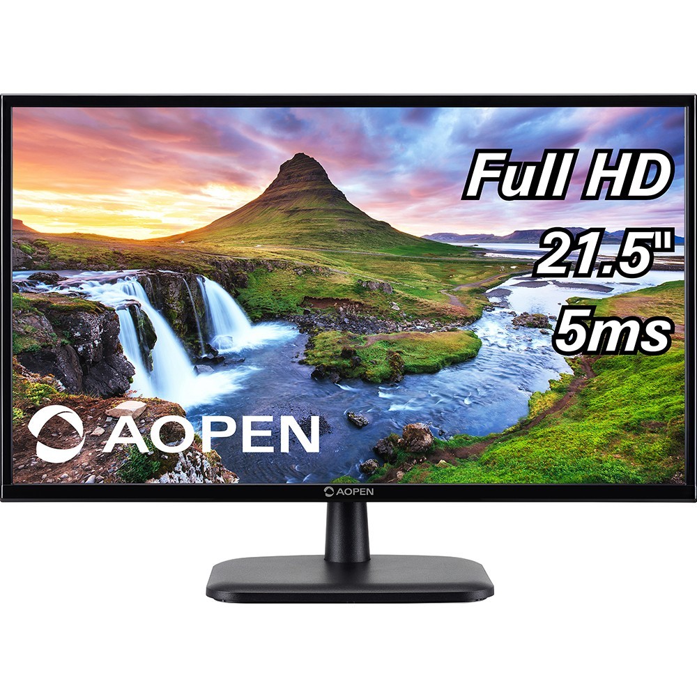 AOpen 21.5 Full HD Monitor 22CV1Q HAbi IPS HDMI VGA UM.WC1AA.A01 Black Display