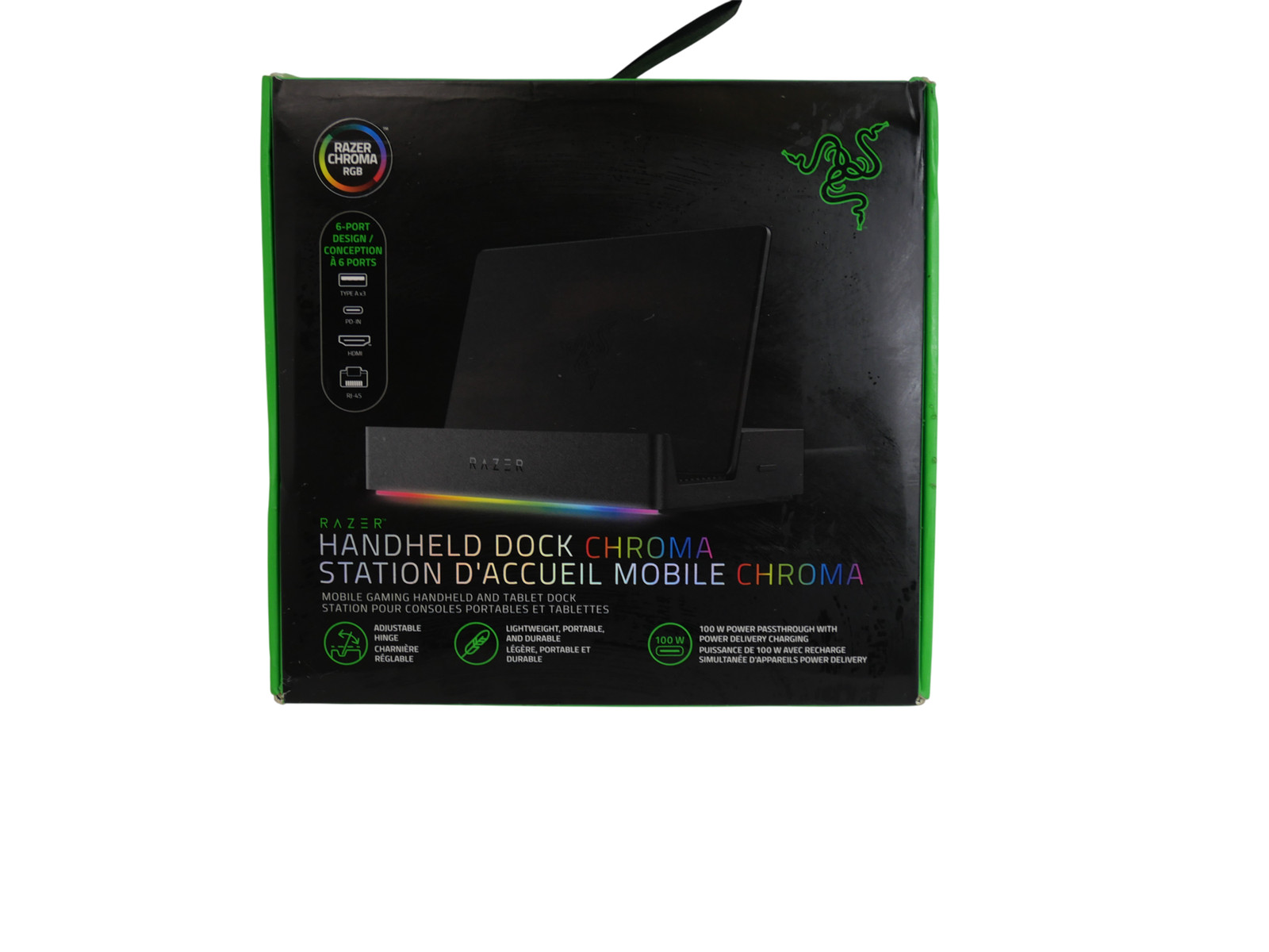 Razer - Handheld Dock Chroma with 100W Power - 