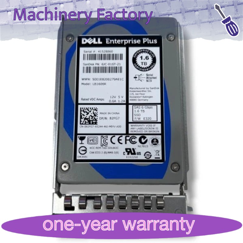 82FG7 082FG7 DELL Enterprise Plus 1.6TB SAS RI 6G 2.5'' SSD 14/15/16G KIT