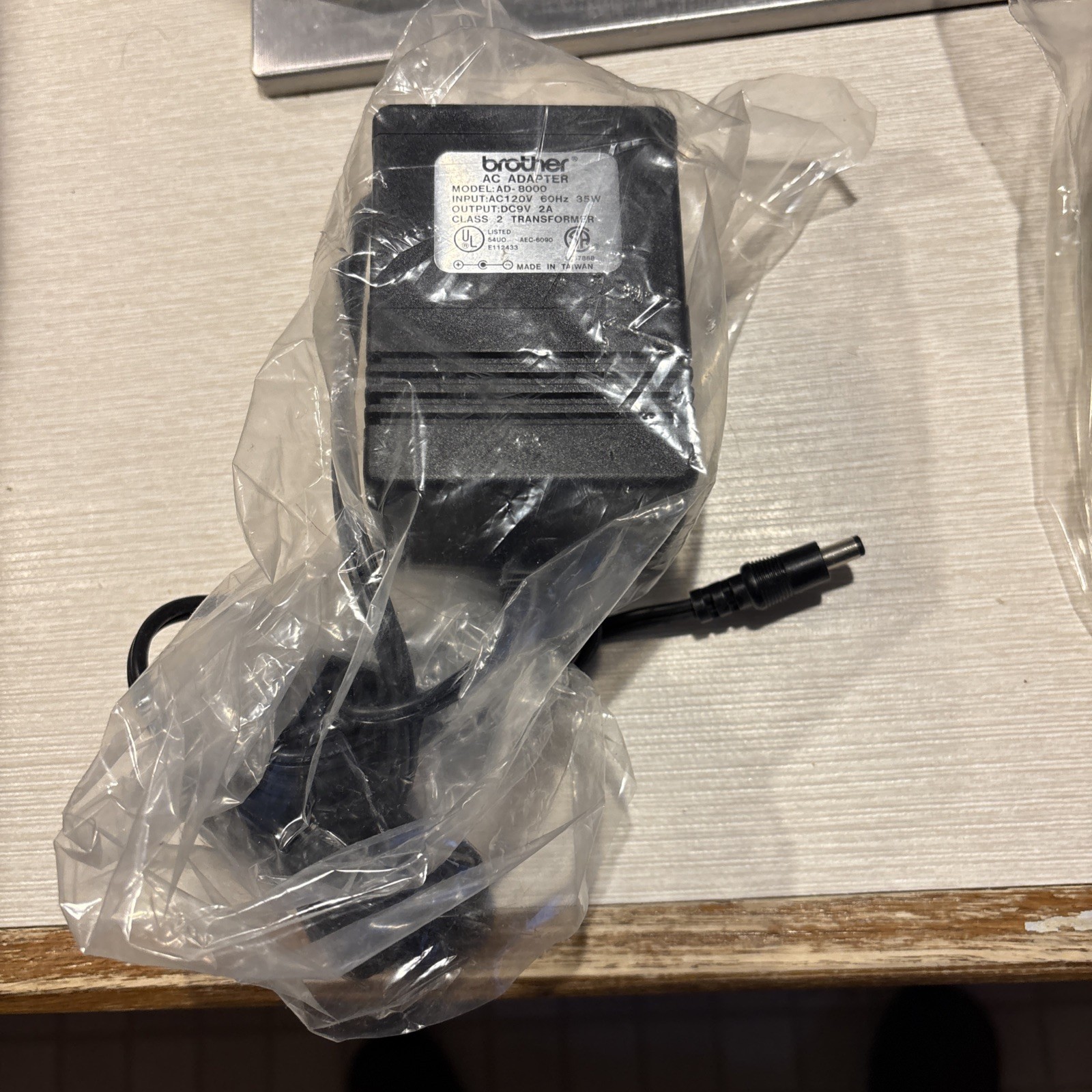 Geniune Brother Model AD- 8000 Output 9V 2A Class 2 Power Supply AC Adapter NOS