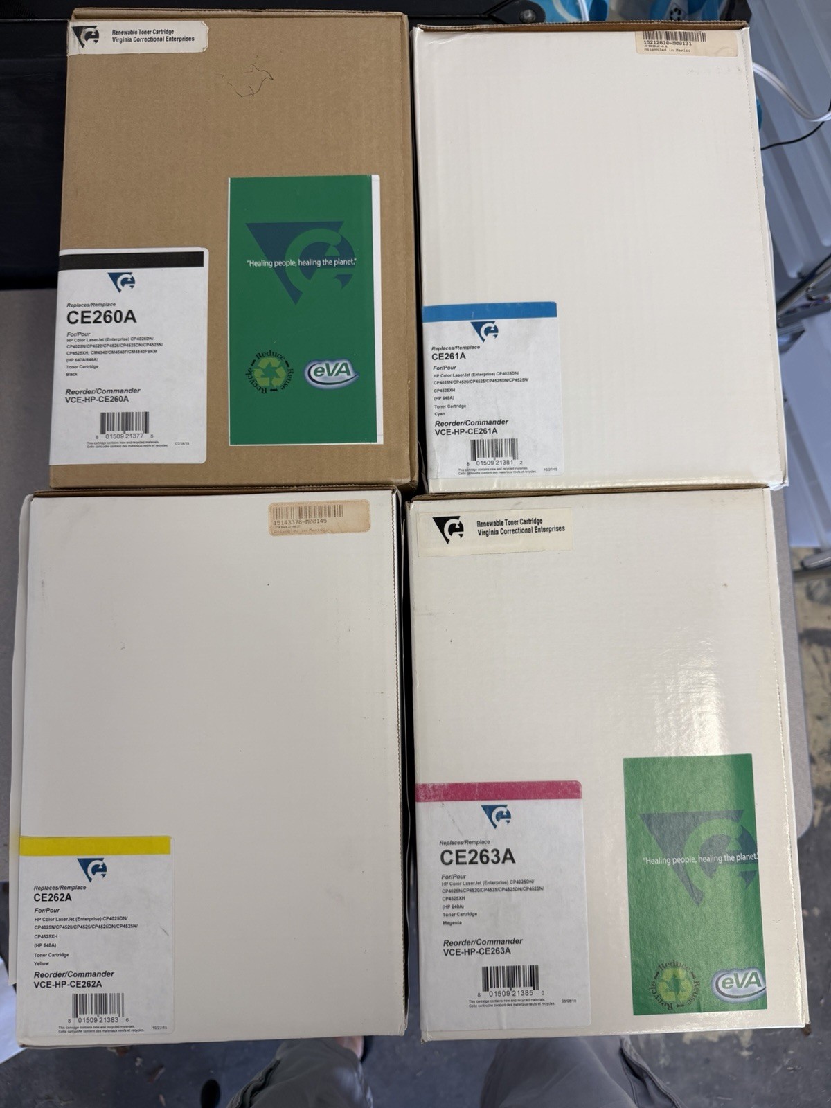 4-Pack Compatible HP 647A 648A Toner CE260A CE261A CE262A CE263A CMYK NOS 2018