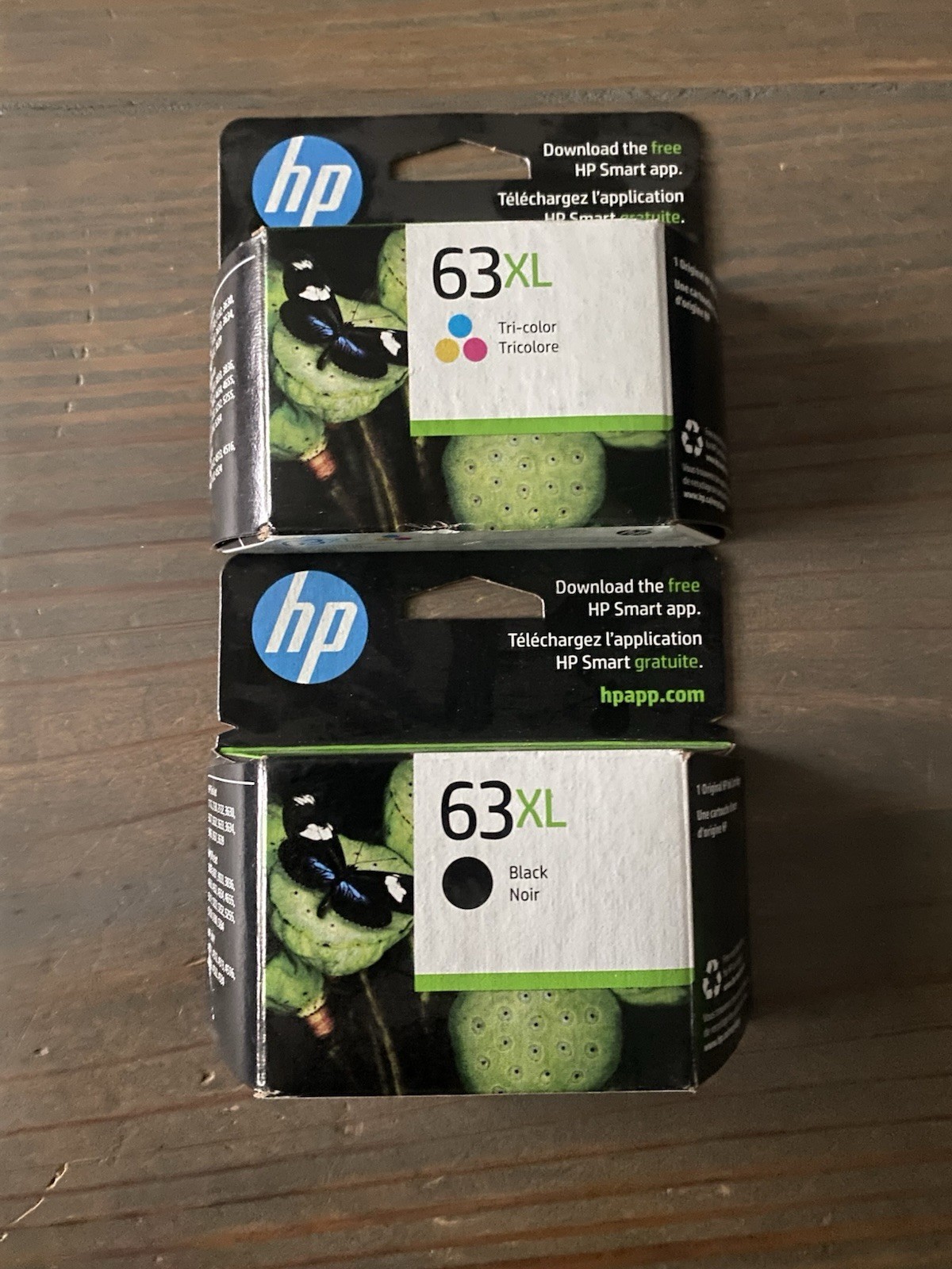 Genuine HP 63XL Black & Tri-color Ink Cartridges Combo 11/2024 expired New