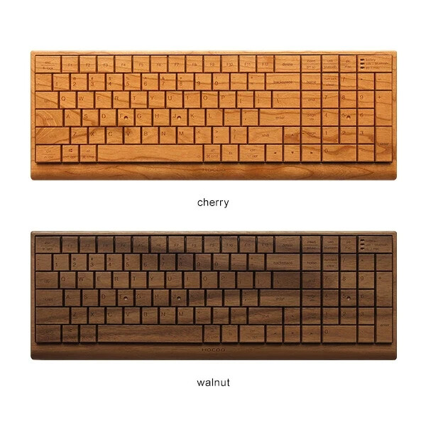 Wooden keyboard made of natural wood "Full Ki-Board Wireless" Made in Japan