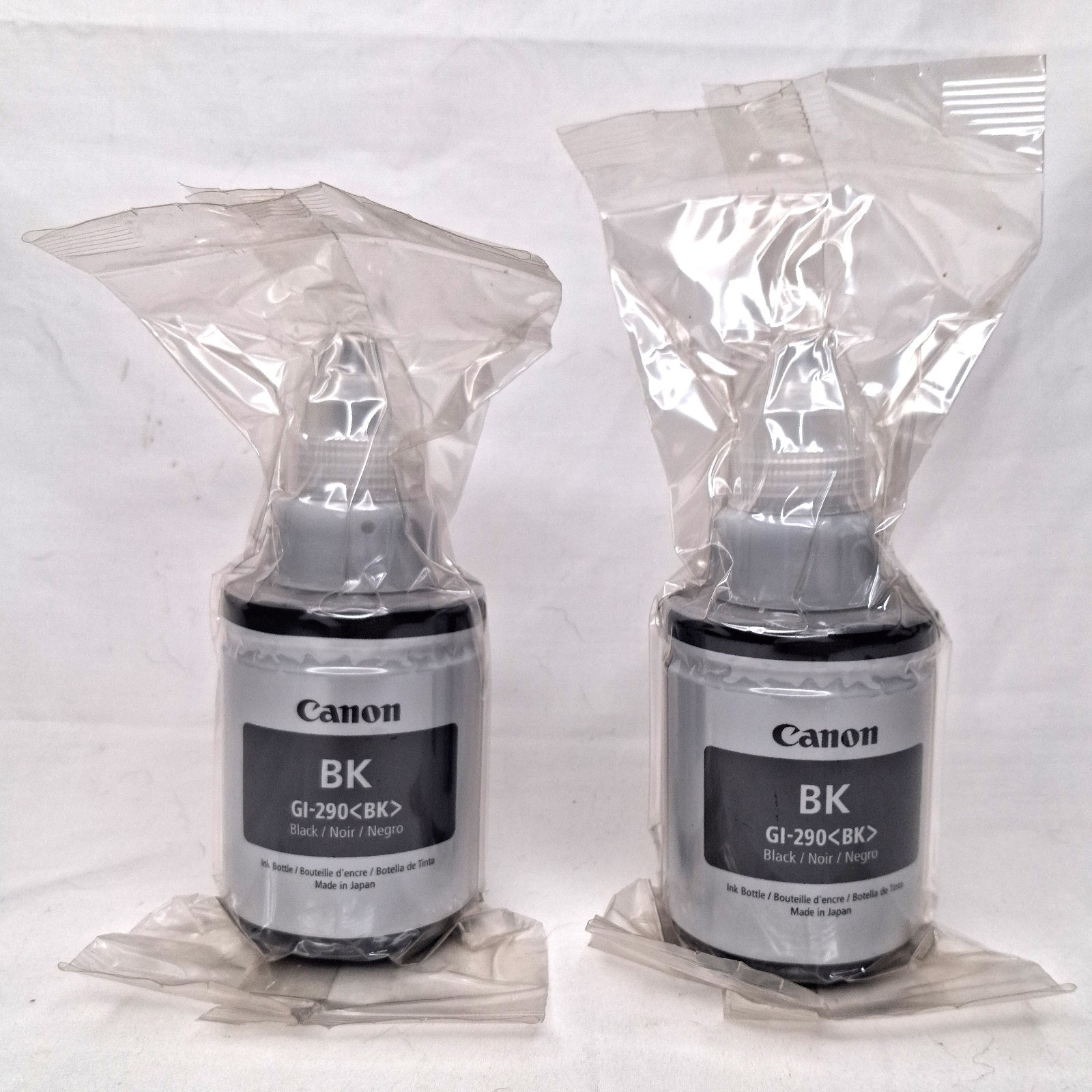 Genuine Canon GI-290 BK Black Sealed Ink Bottle LOT of 2 Bottles NEW & SEALED