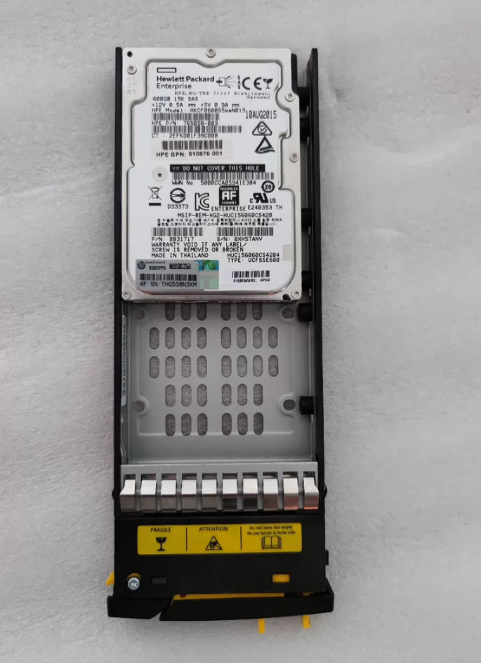 HP 3PAR HKCF0600S5xeN015 810764 810876-001 765058-003 600G 15K 2.5 SAS HDD +tray