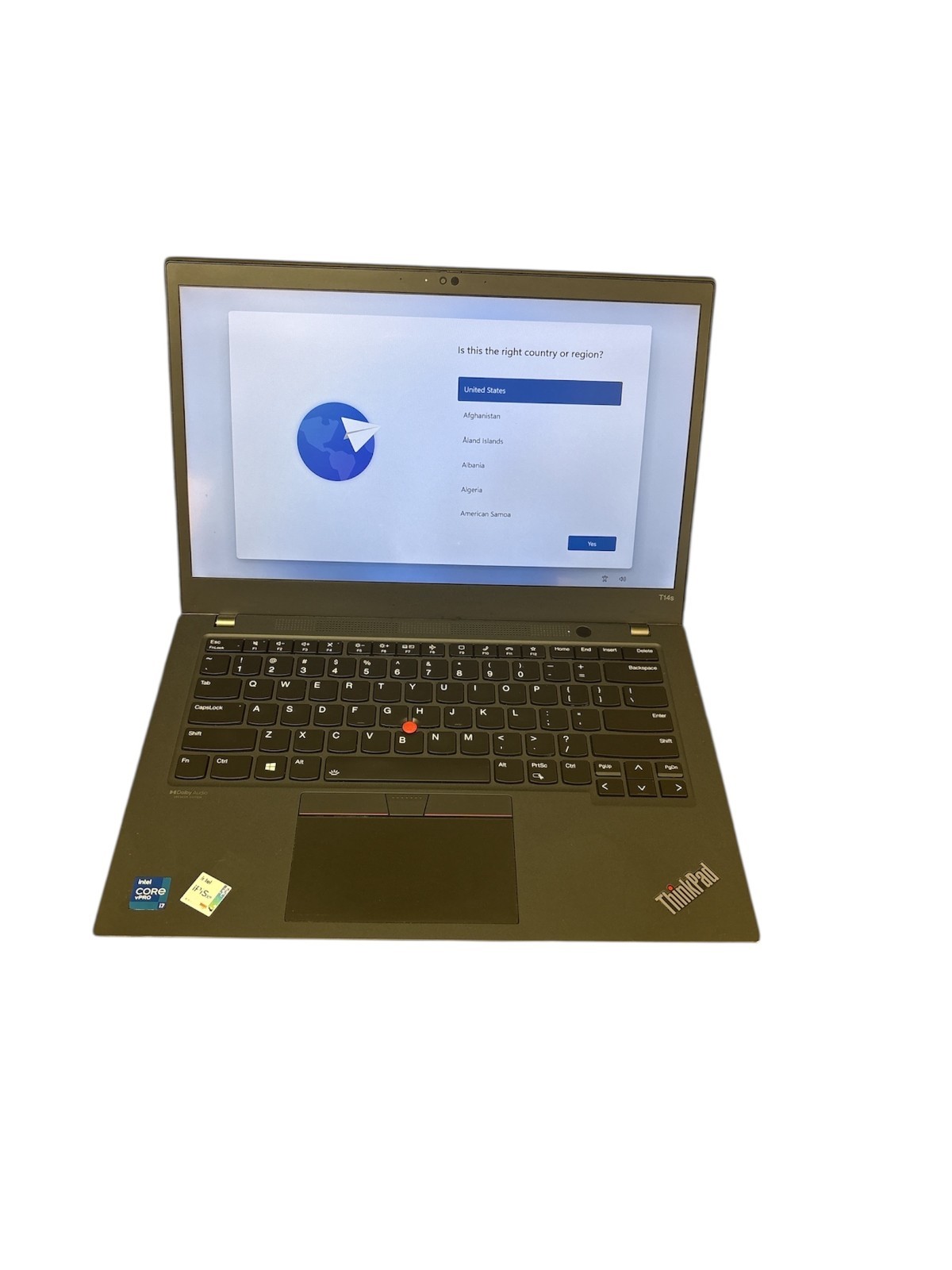LENOVO THINKPAD T14S GEN 2 FHD Touch I7-1185G7 32GB RAM 512GB SSD WIN 11 No AC