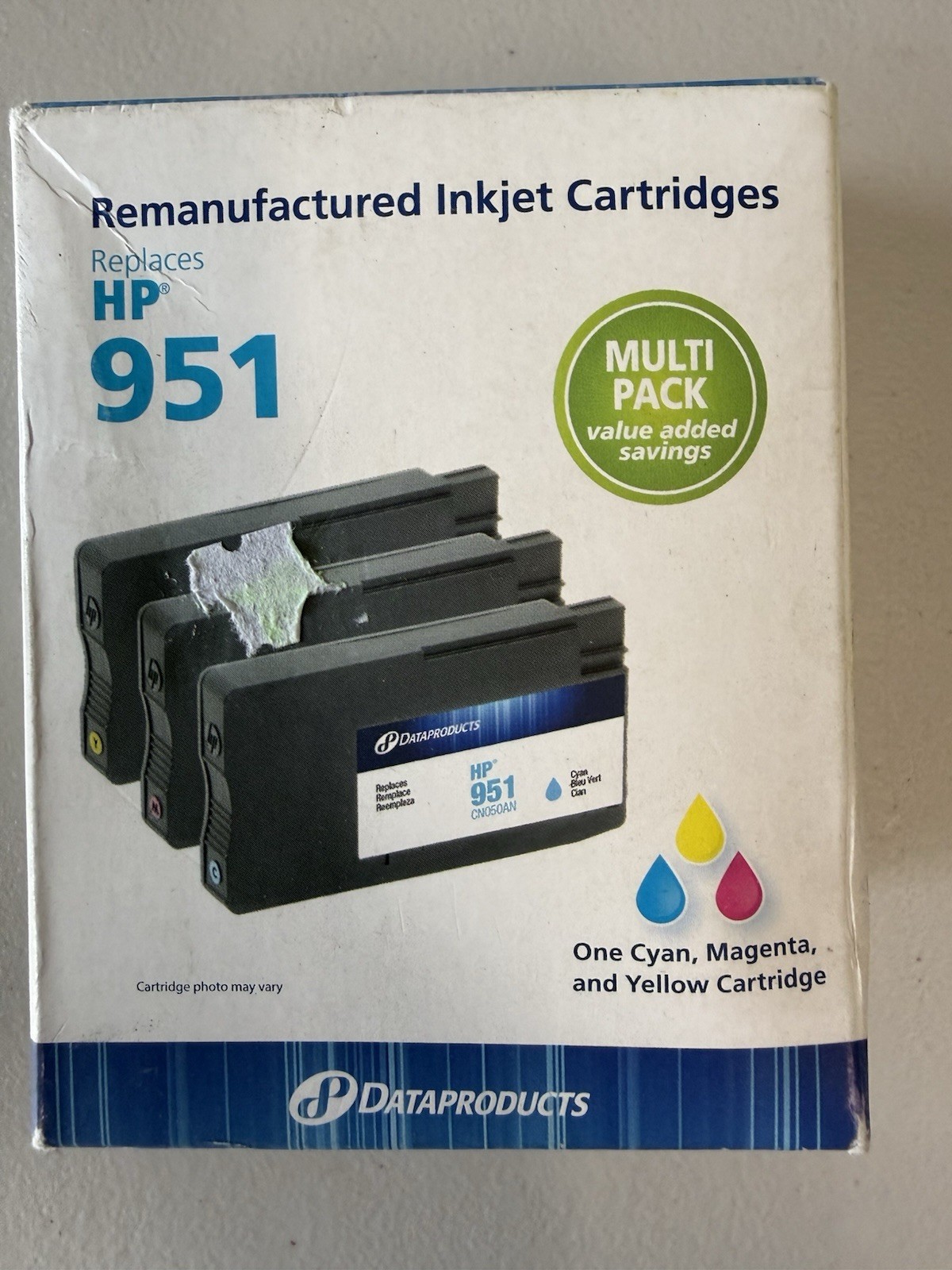 Data Products Replacement Ink Cartridges HP 951  3-Pack (Cyan/Magenta/Yellow)