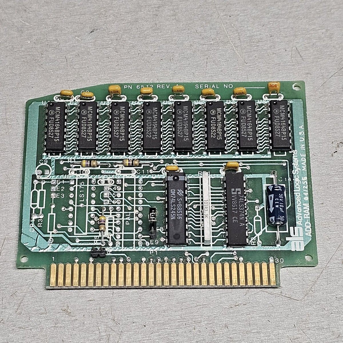 Advanced Logic Systems ADD-RAM 64/256 Memory Expansion Card Vintage Apple IIe / 