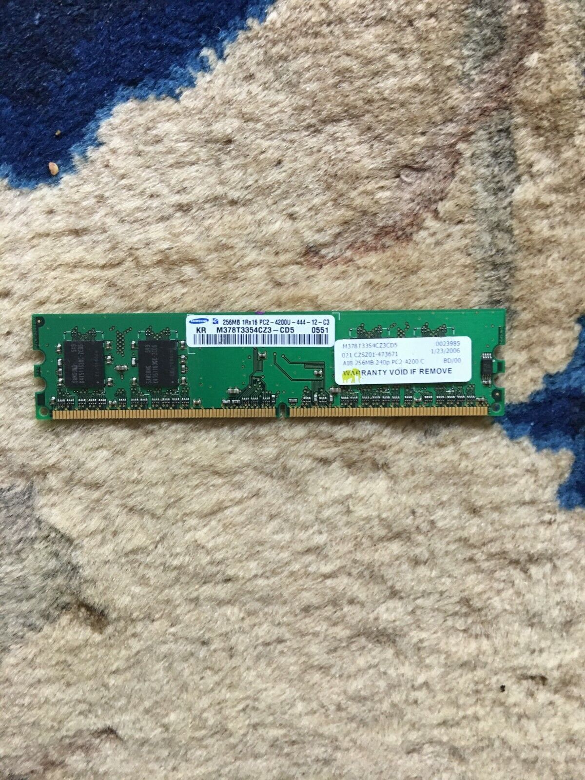 Samsung MEMORY 256MB 1RX16 PC2-4200U-444-12-C3 M378T3354CZ3-CD5 RAM Desktop PC