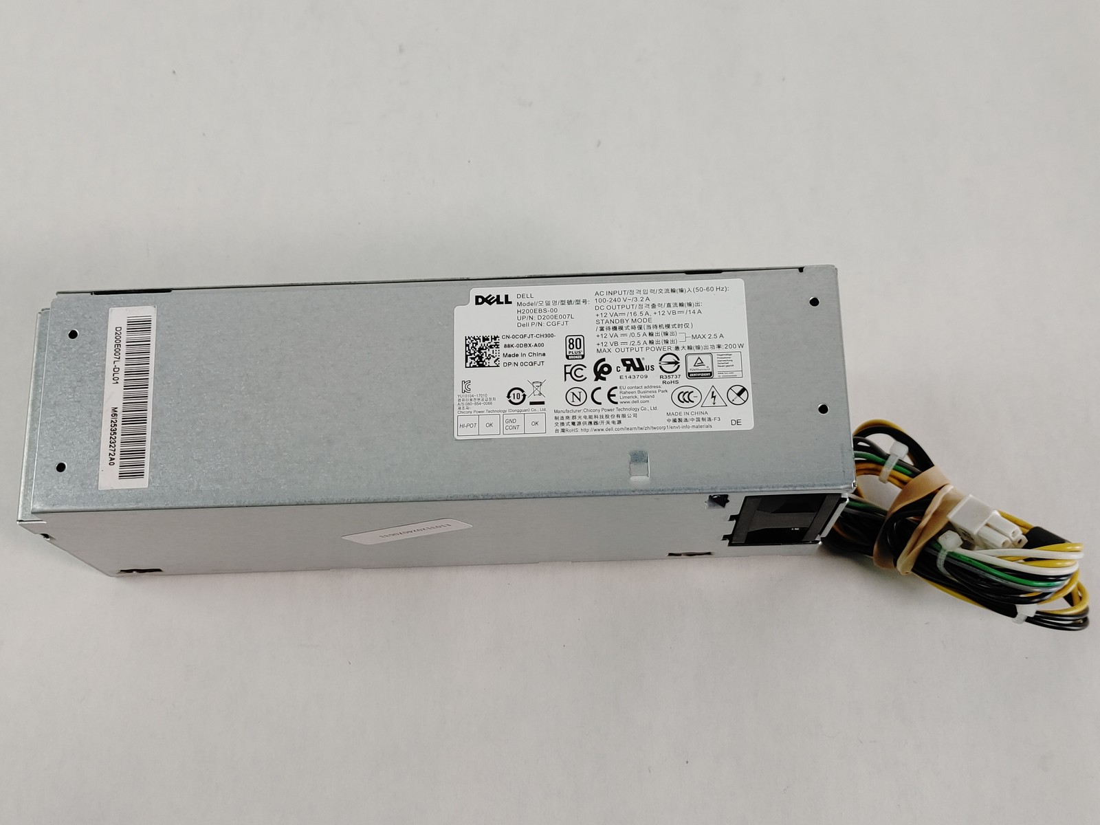 Lot of 5 Dell Inspiron 3470 6 Pin 200W SFF Desktop Power Supply CGFJT