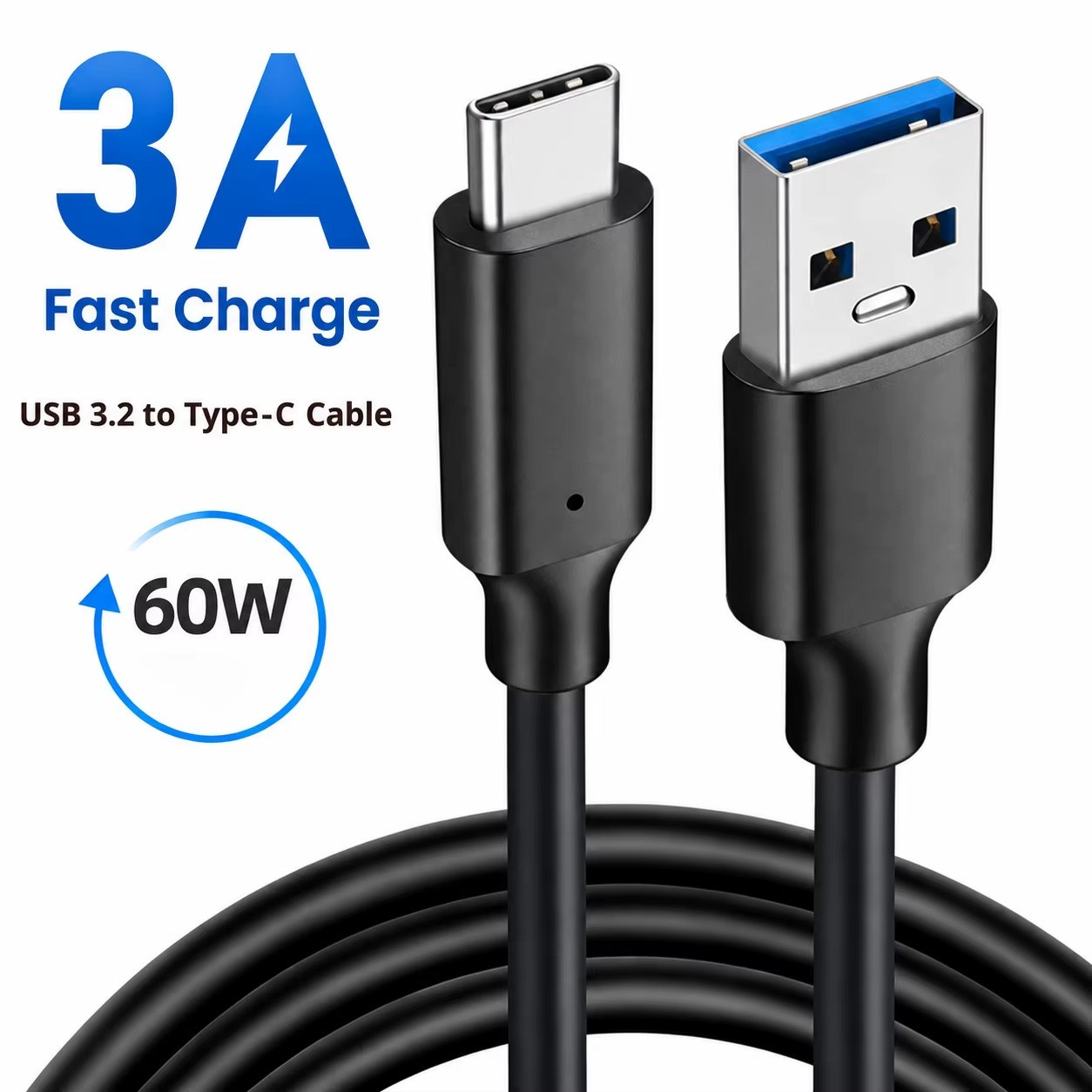 USB 3.2 10Gbps Type C Cable USB A to USB-C High Speed Data Transfer SSD HDD