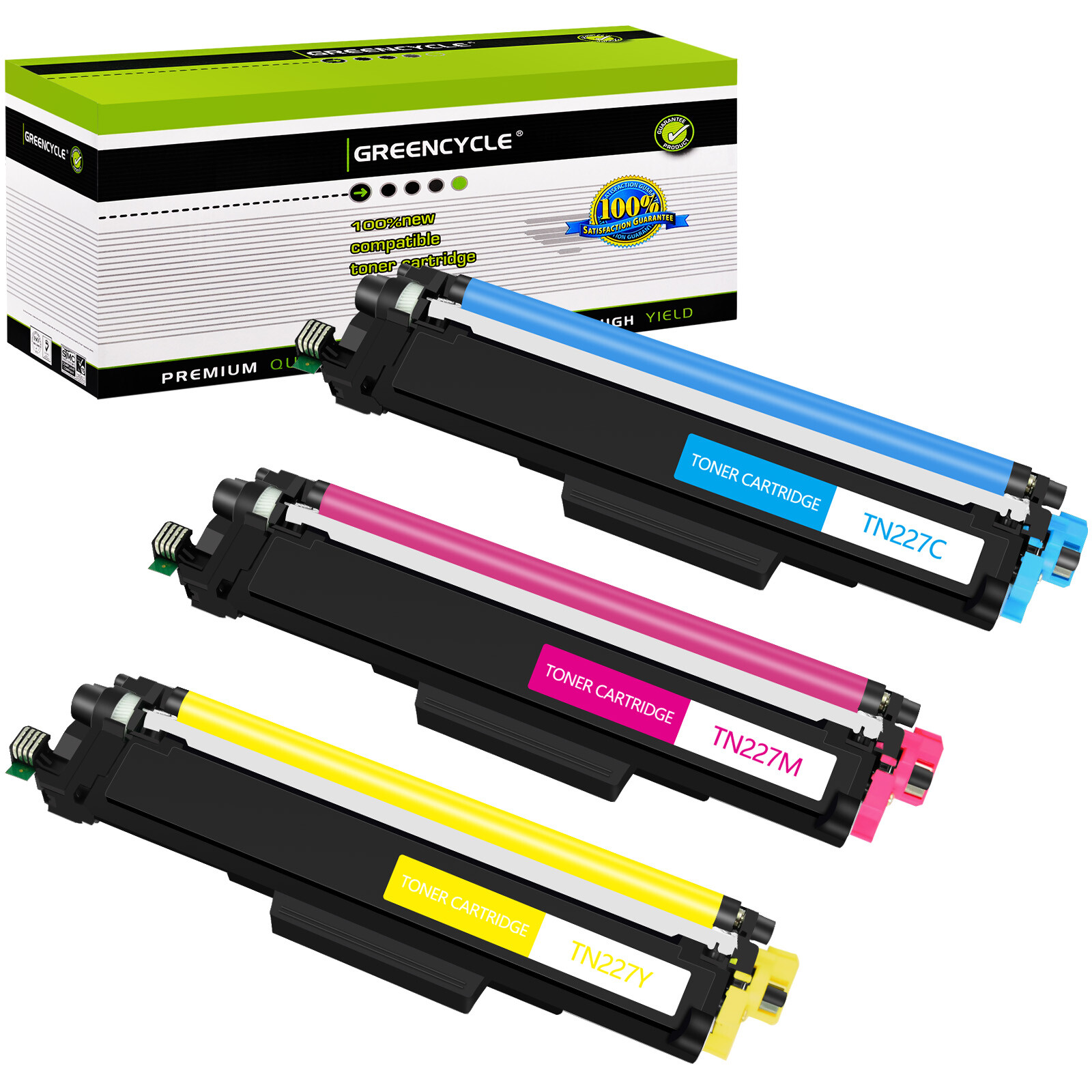 Set of 3PK TN227 CYM Toner Fit For Brother MFC-L3750CDW MFCL3770CDW DCP-L3510CDW