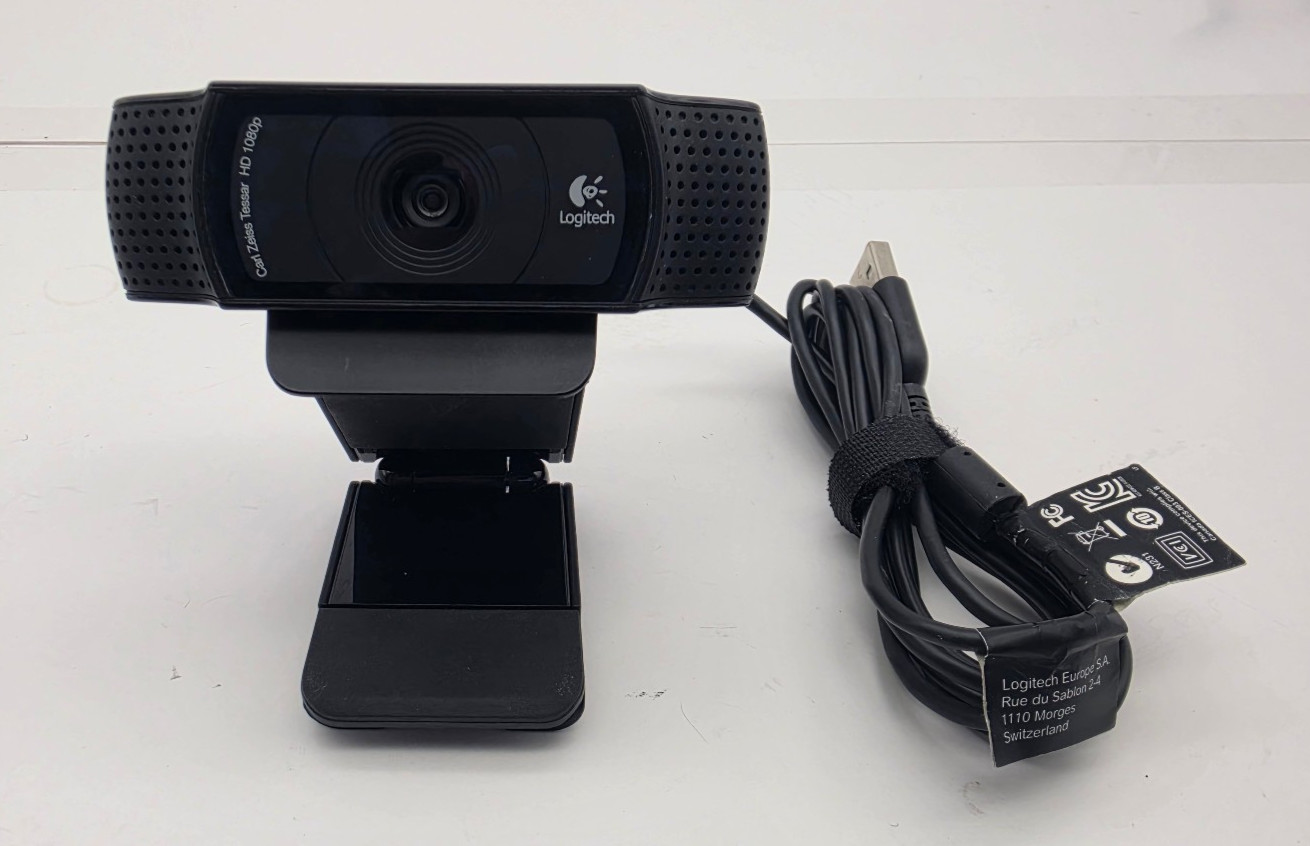 Logitech HD Pro Webcam  C920 1080p Carl Zeiss Lens - Black
