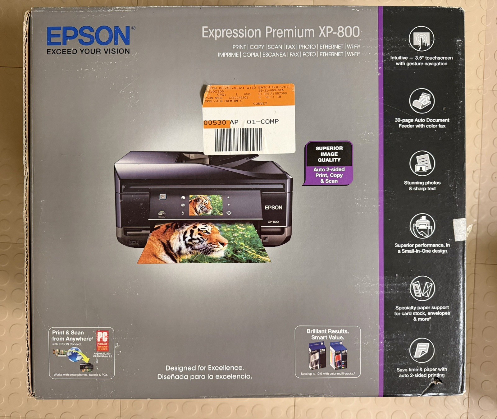 NEW Epson Expression Premium XP-800 Wireless color inkjet Printer xp800 ink jet