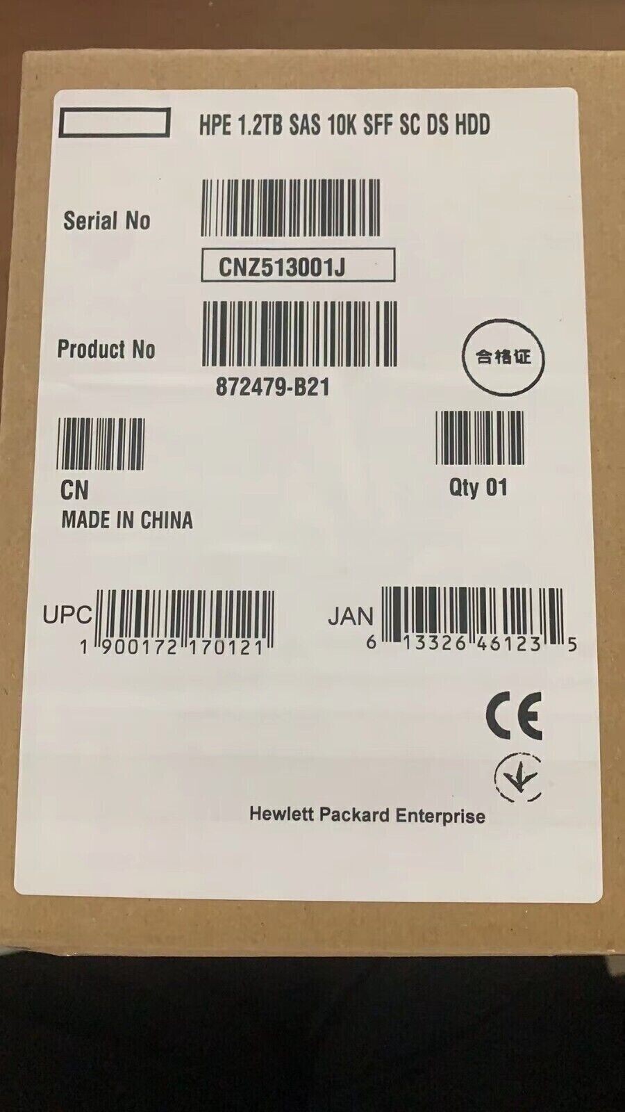 For HP 872479-B21 872737-001 1.2TB 10K 12G 2.5 SAS SC DS HDD INCLUDES HDD TRAY