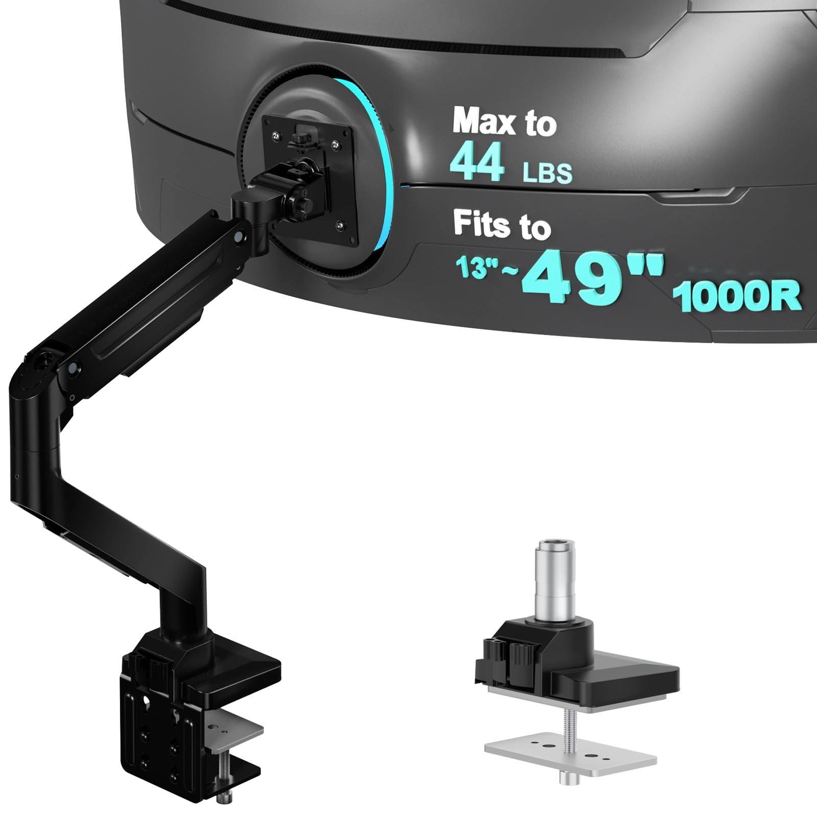 WALI Heavy Duty Monitor Arm, Black 13-49 in