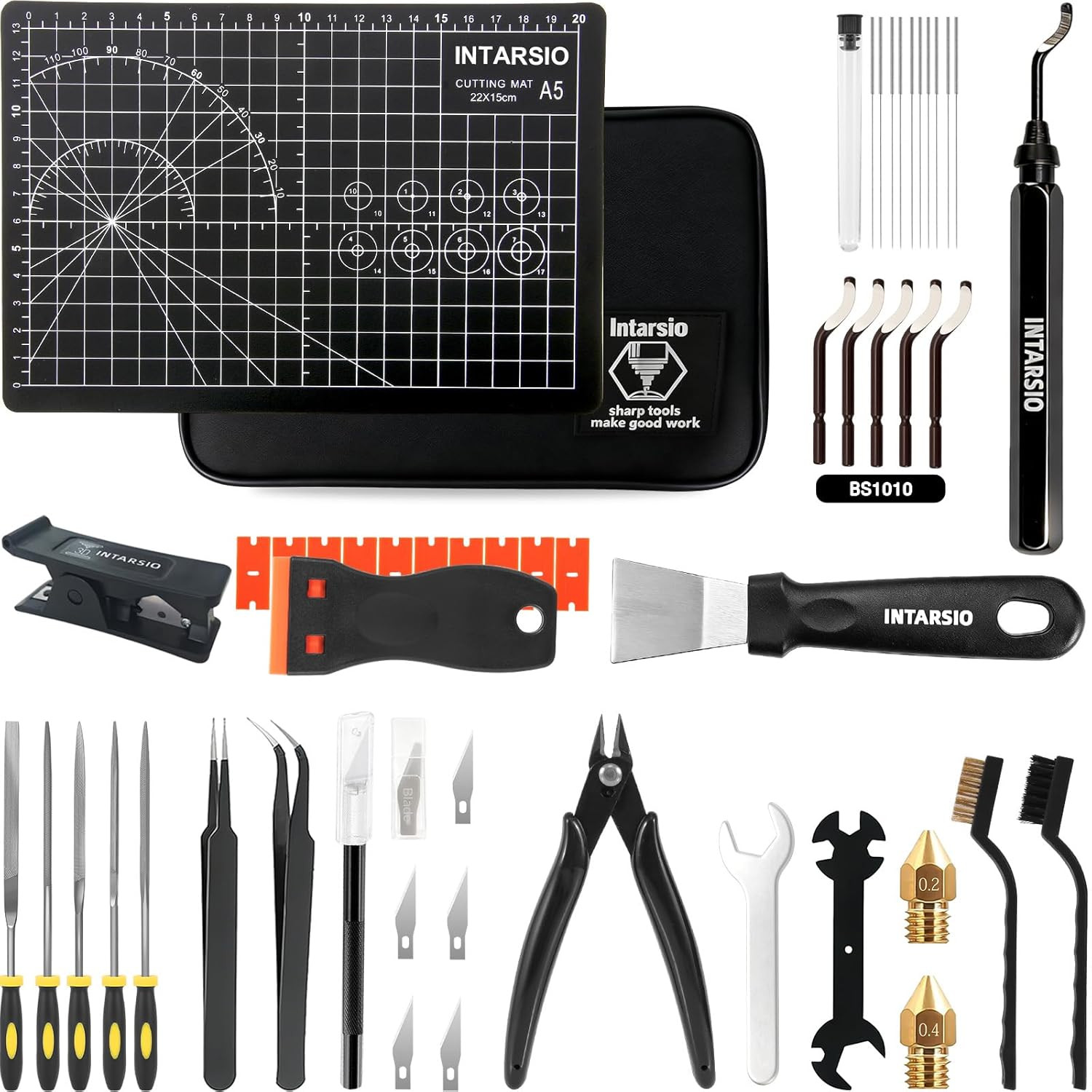 52Pcs 3D Printer Tool Kit Deburring PTFE Cutter Scraper For Bambu Lab Creality