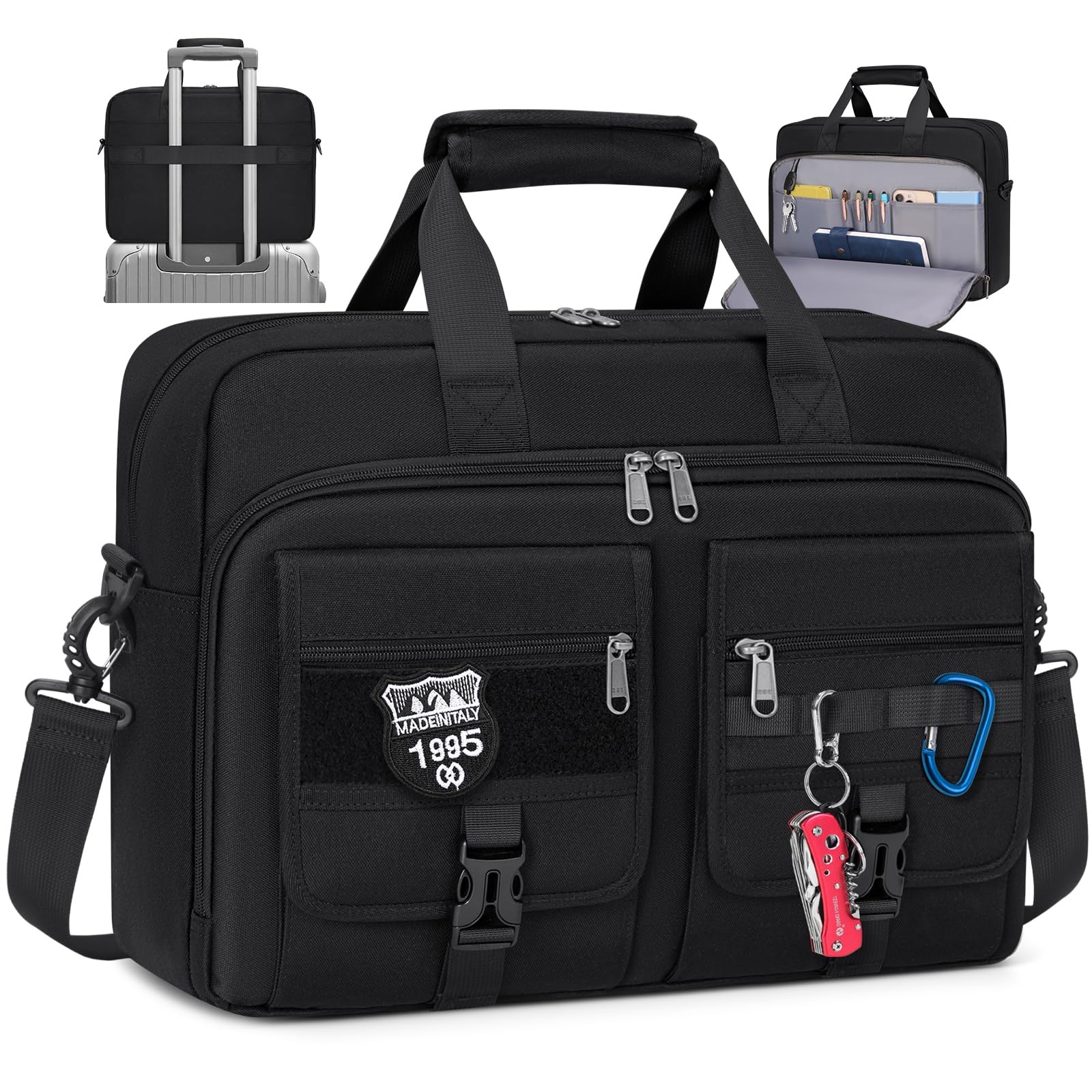 Tactical Laptop Bag 17.3 Inch Waterproof Large Case for Work Office Travel
