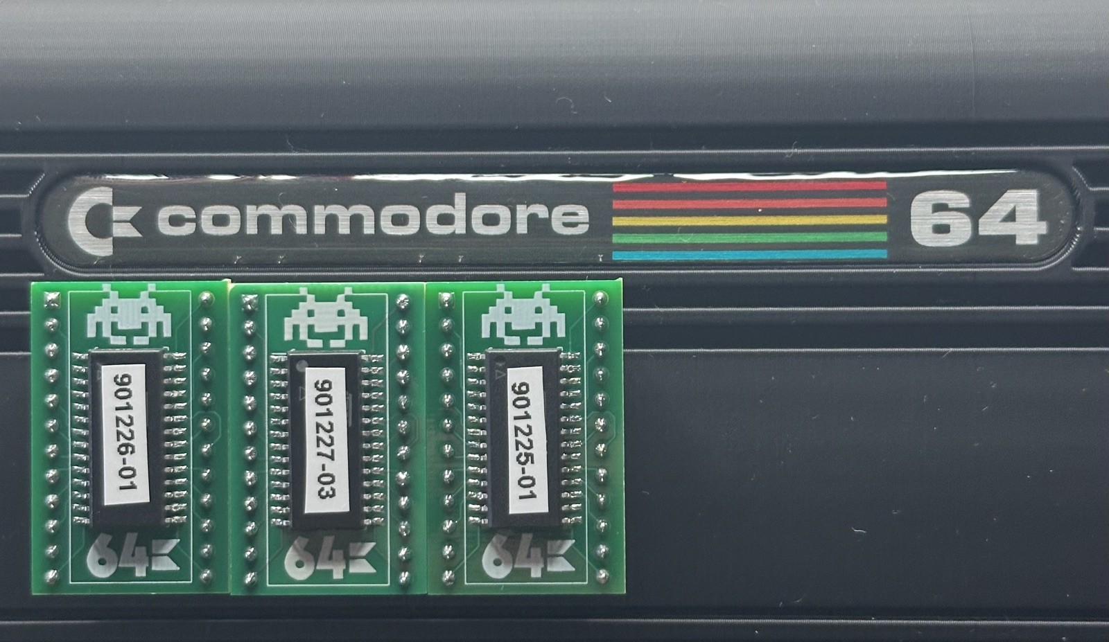 Commodore 64 C64 ROM Set Kernal BASIC Character Replacement Chips Custom Made