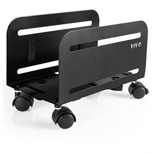 Computer Mid-Tower Case, CPU Steel Rolling Stand, Adjustable Mid Tower Cart