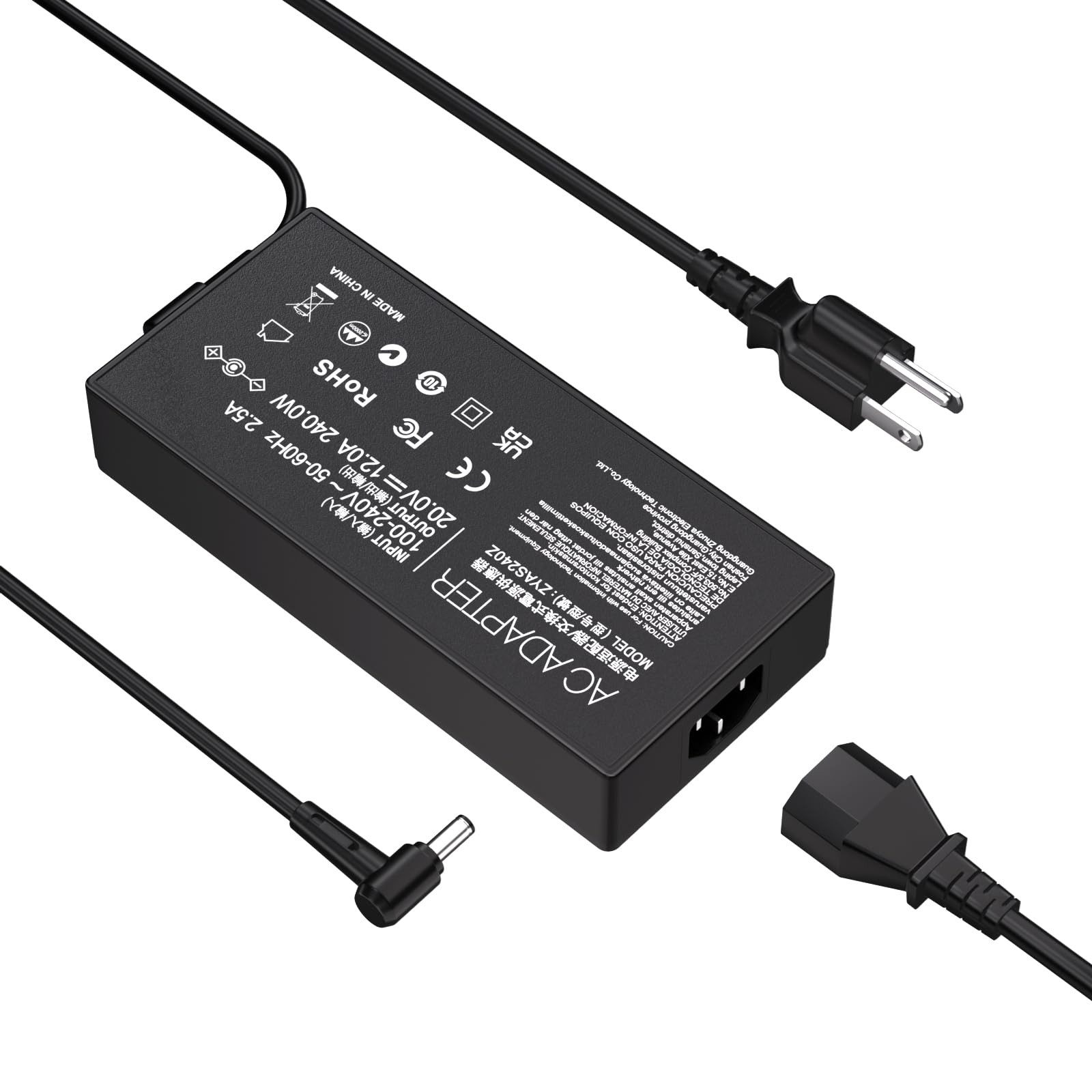240W for ASUS Laptop Charger Replacement 20V 12A-6.0 x 3.7MM Compatible with ...